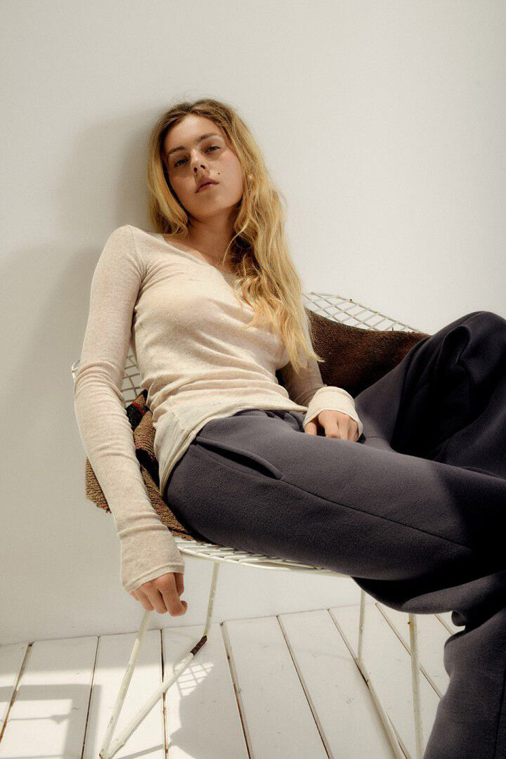 American Vintage Massachusetts Shirt - Cream Melange - RUM Amsterdam