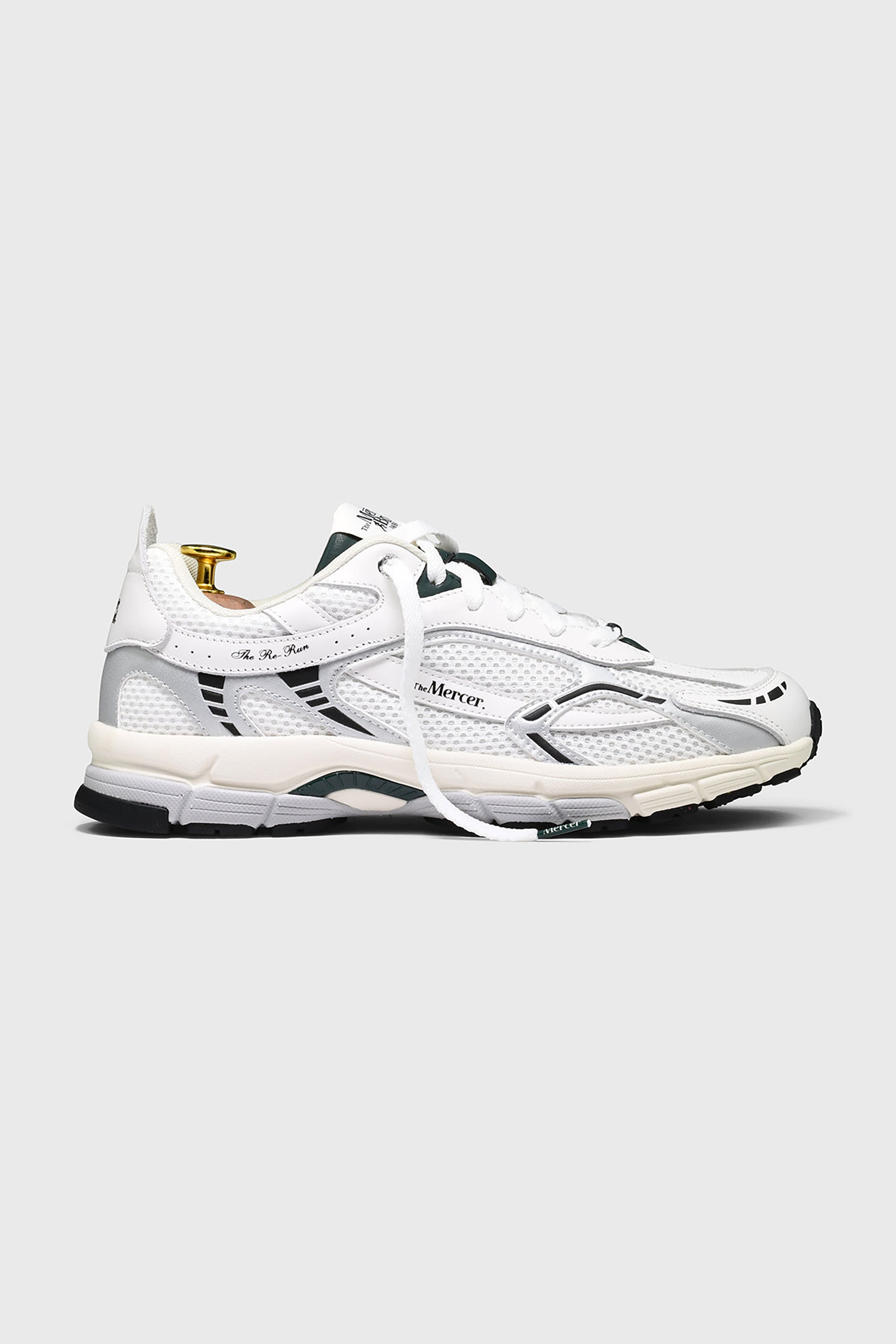 The Re-Run White Silver Sneakers - White / Green