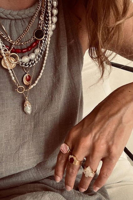 Delphine Ring - Gold with Pink - RUM Amsterdam
