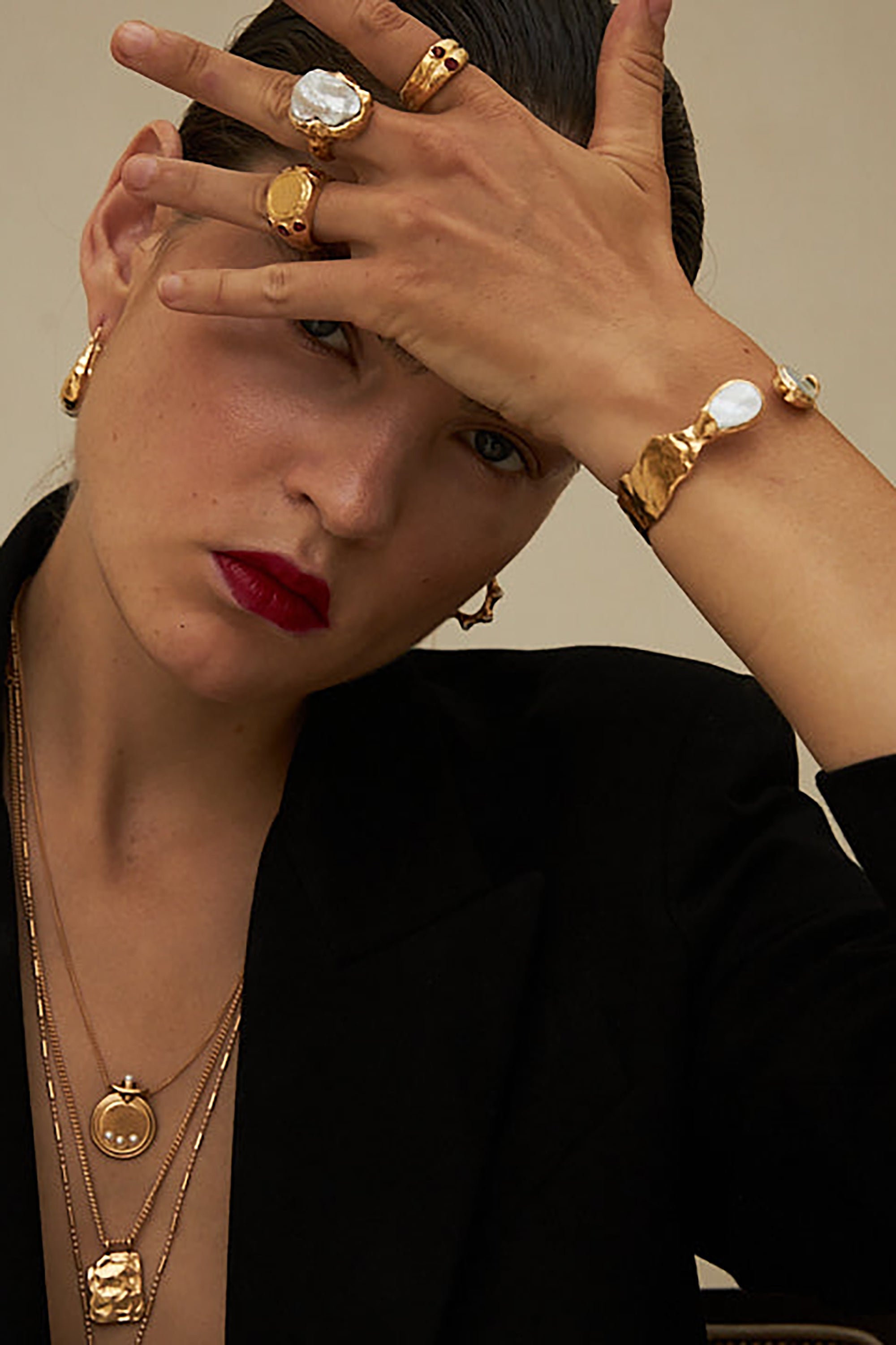 Derrick Ring - Gold with Coral