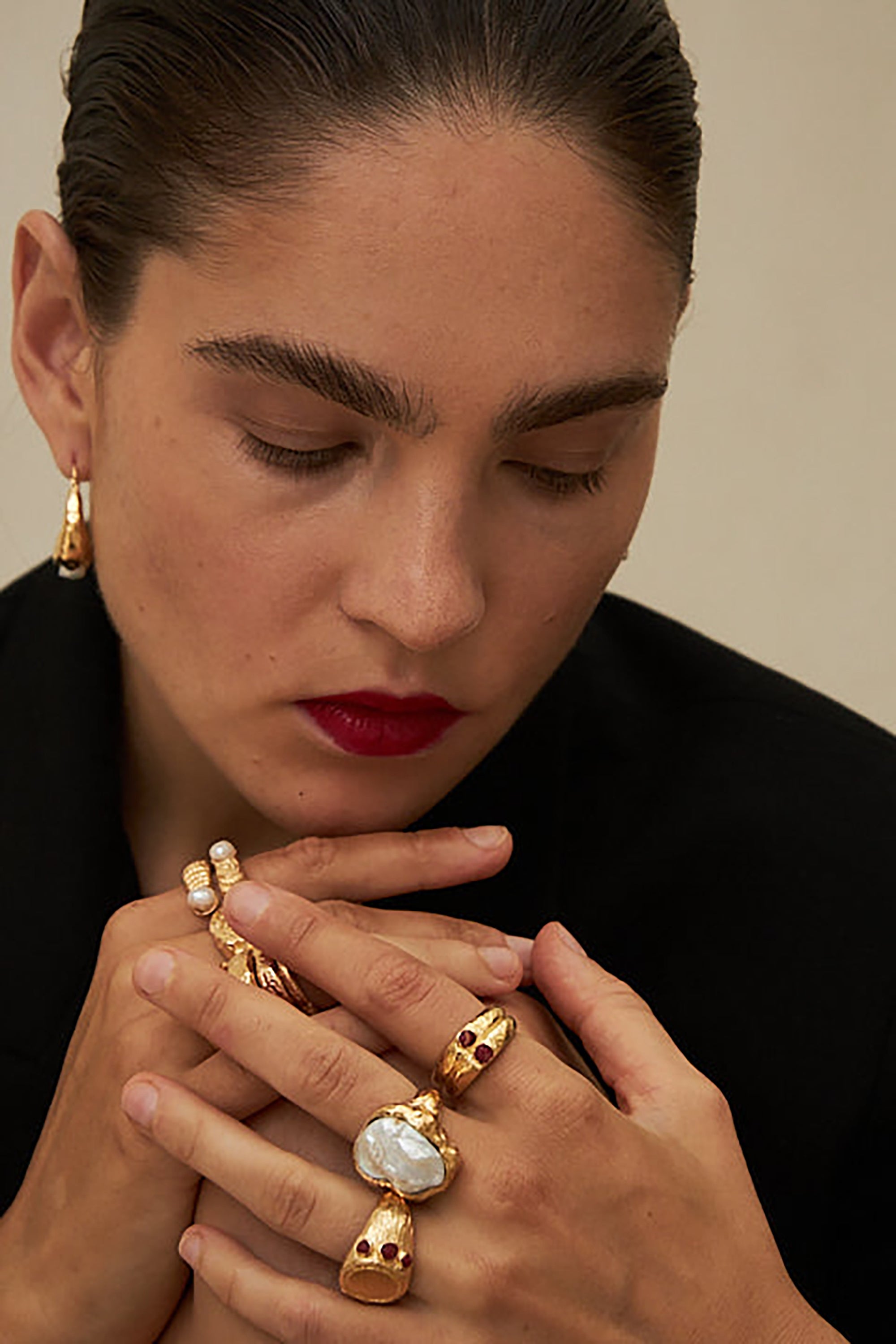 Derrick Ring - Gold with Coral