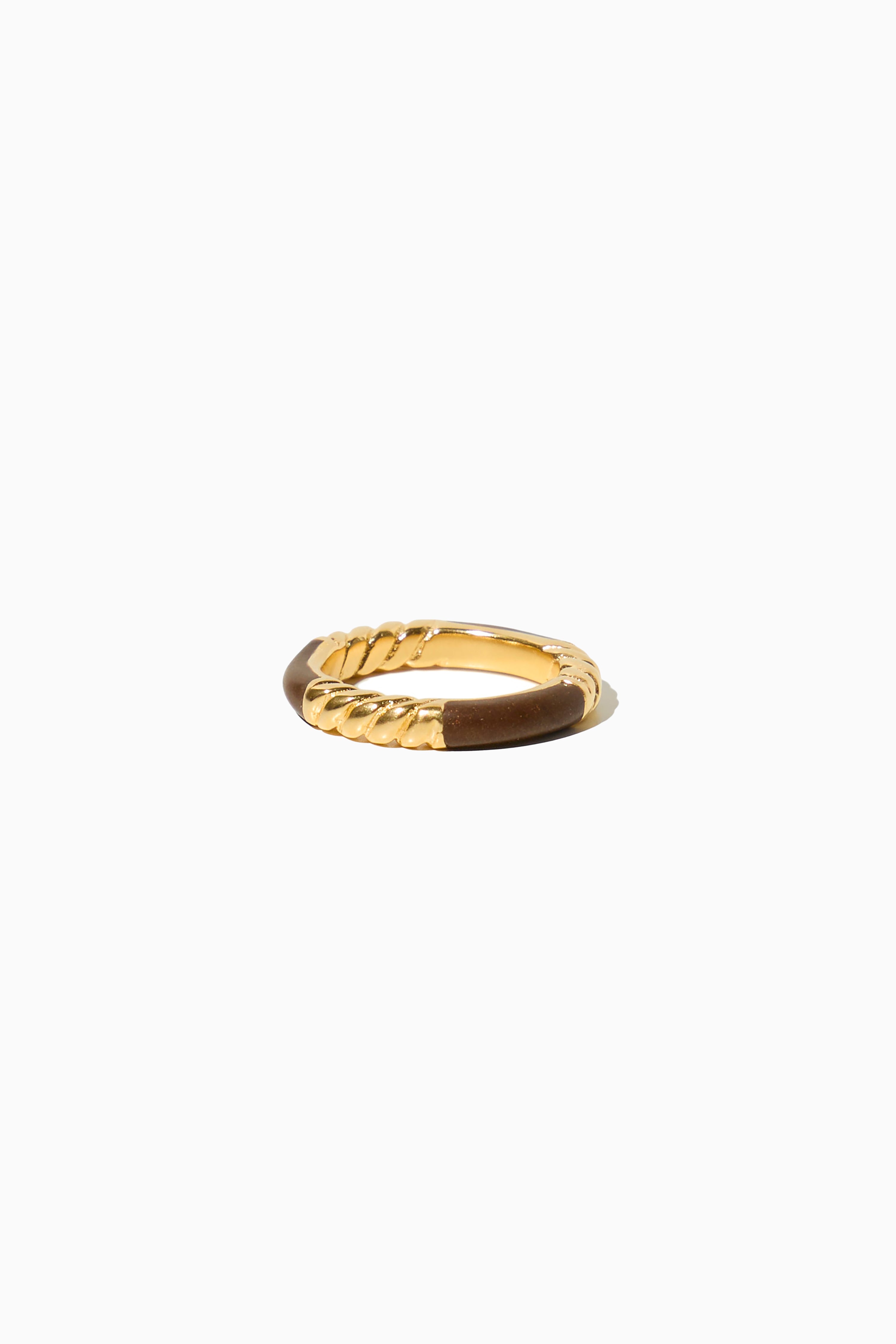 Ivy Ring - Gold with Brown