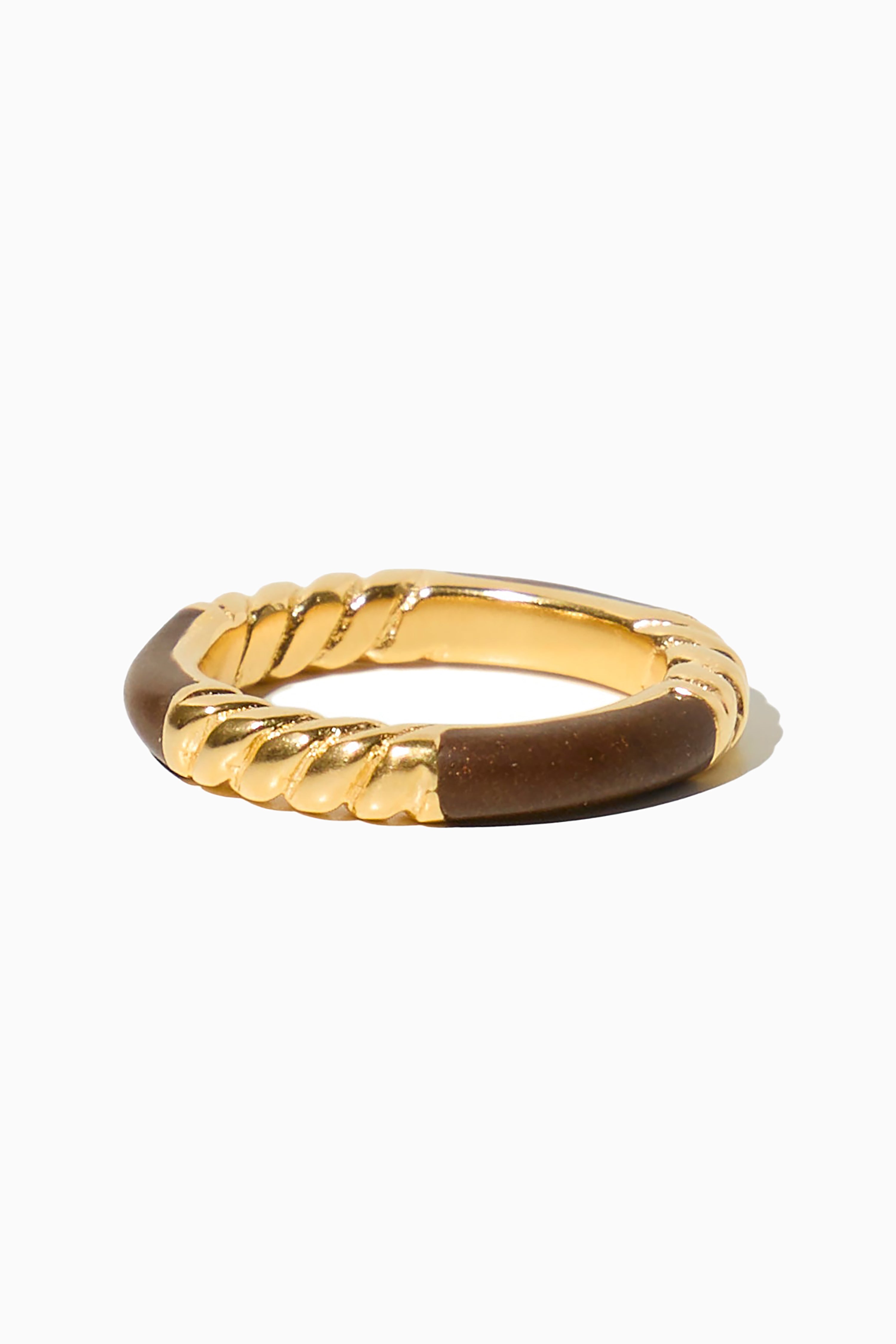 Ivy Ring - Gold with Brown