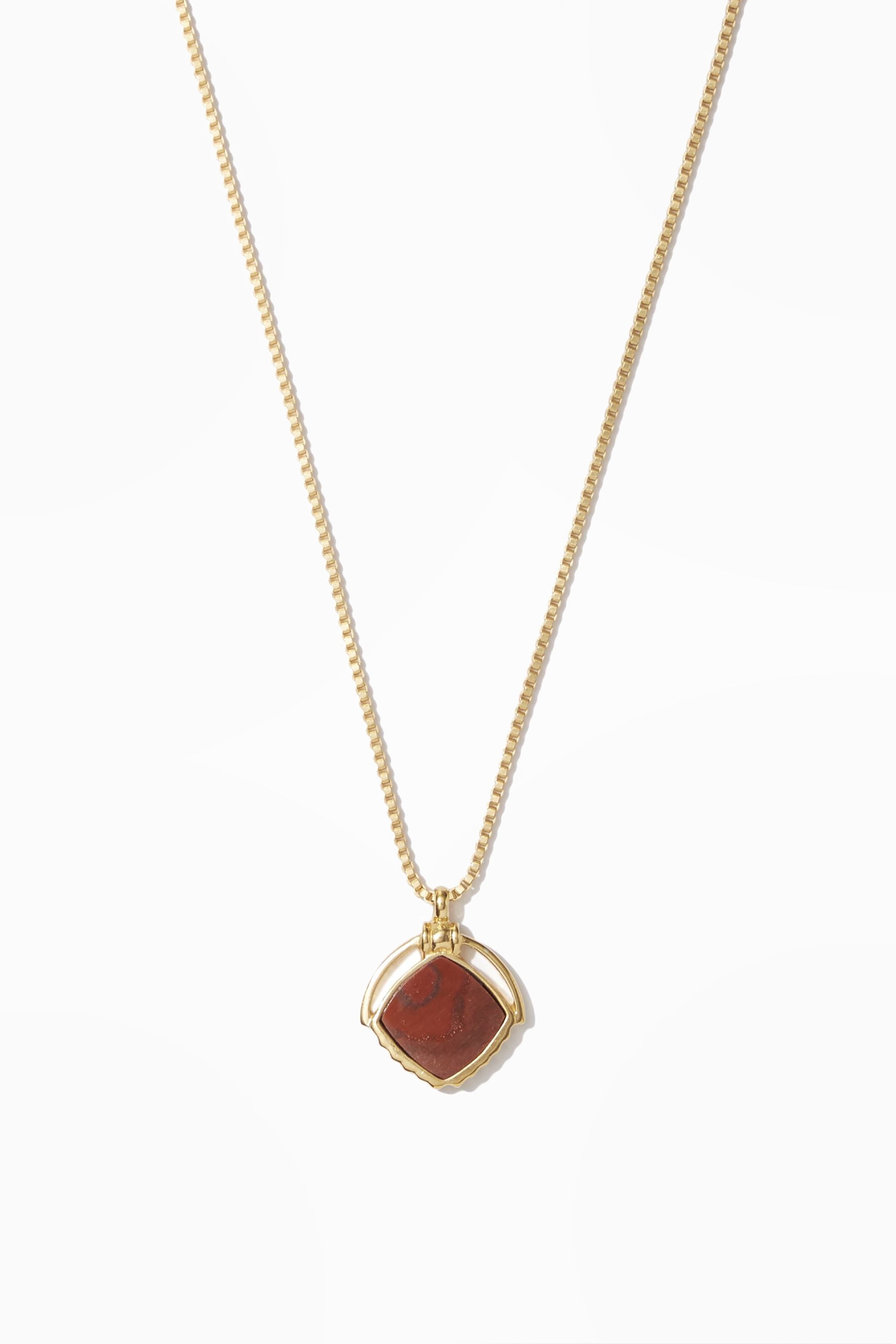 Neutres Necklace - Gold w/ Red Coral