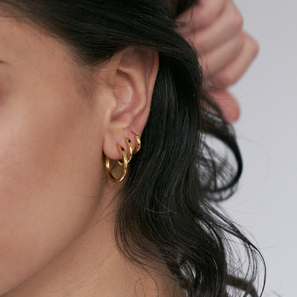 3-Pack Basic Hoops - Gold