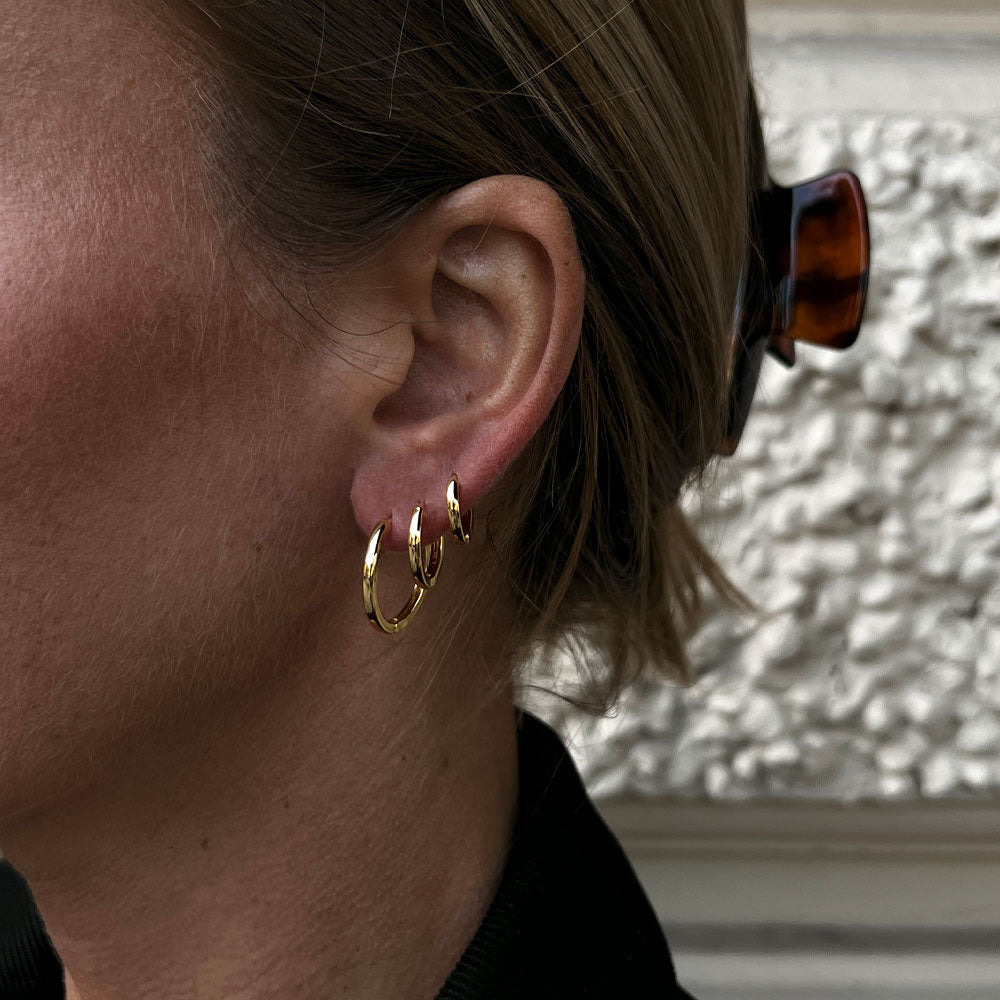 3-Pack Basic Hoops - Gold