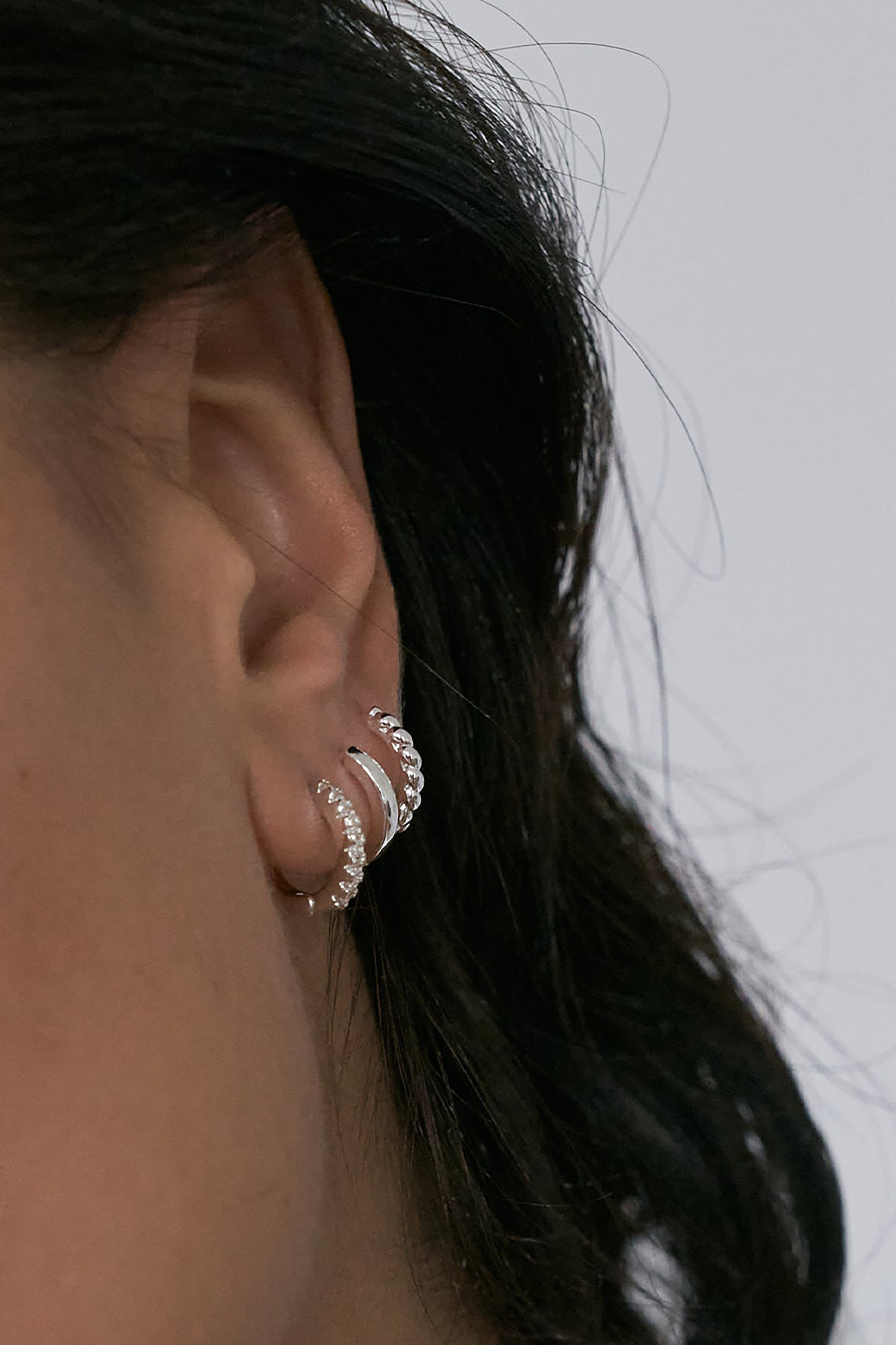 3-Pack Mini Huggie Hoops - Silver