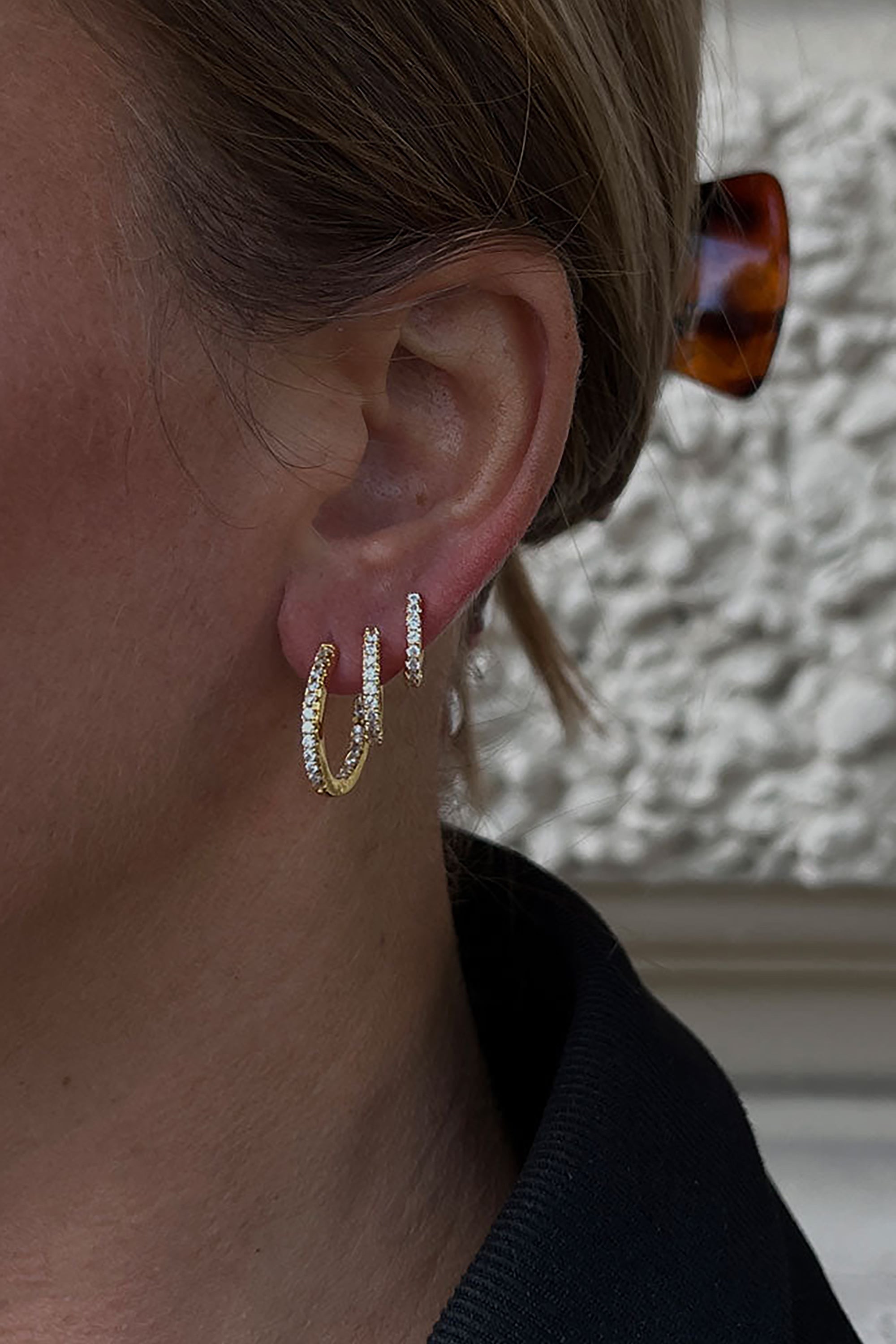 3-Pack Zirconia Hoops - Gold