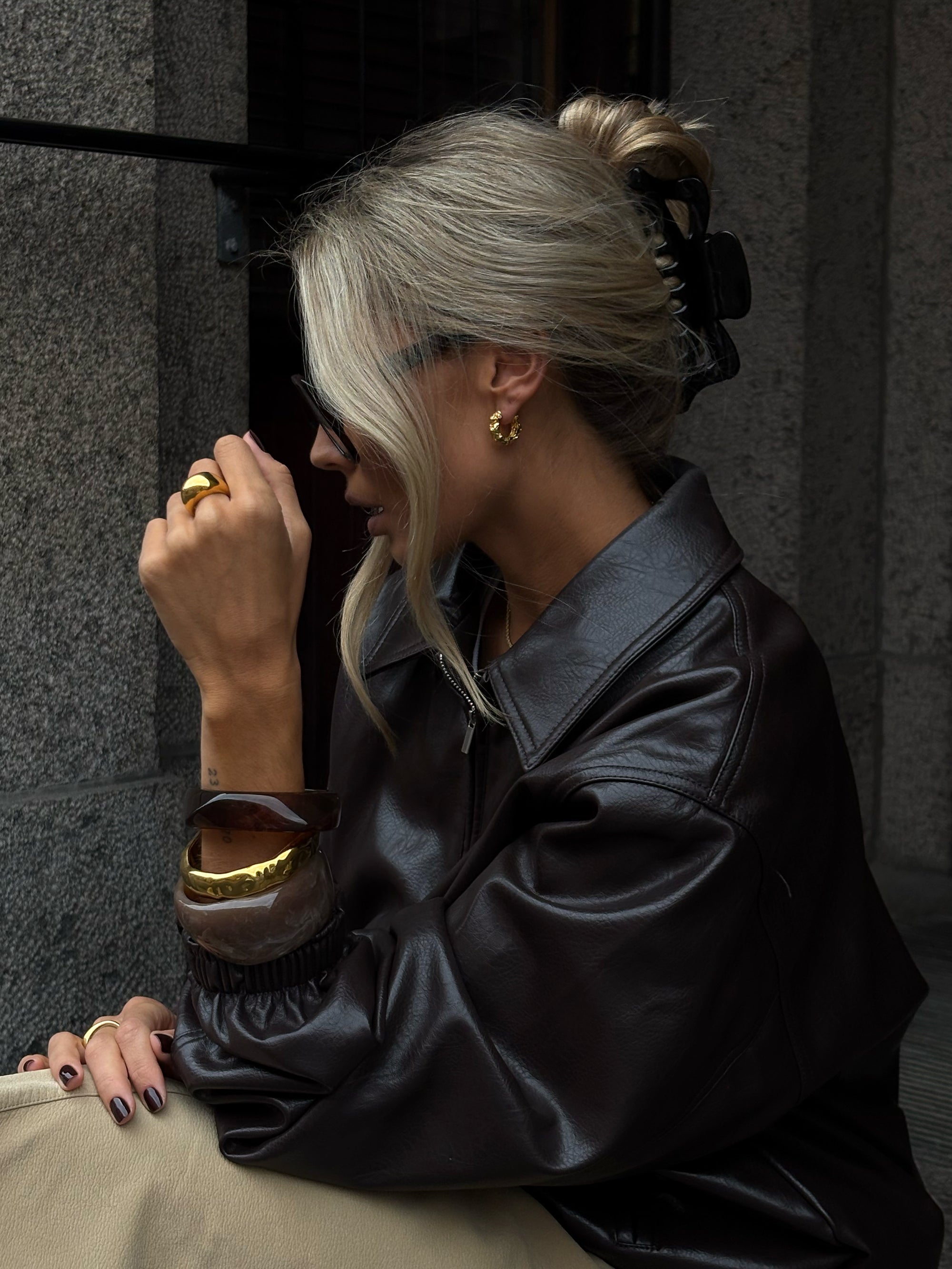 Hammered Hoops - Gold