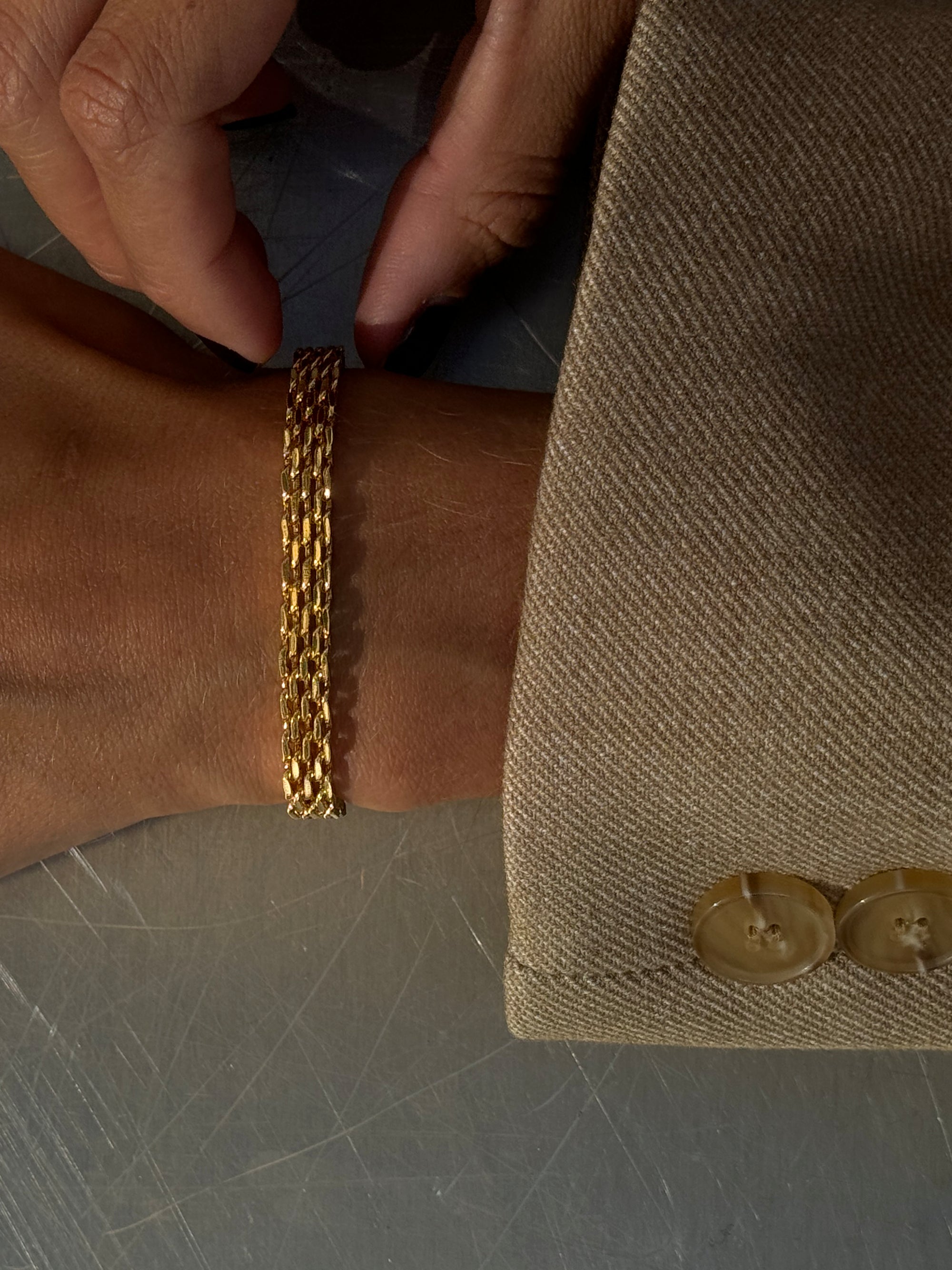 Mesh Link Bracelet - Gold