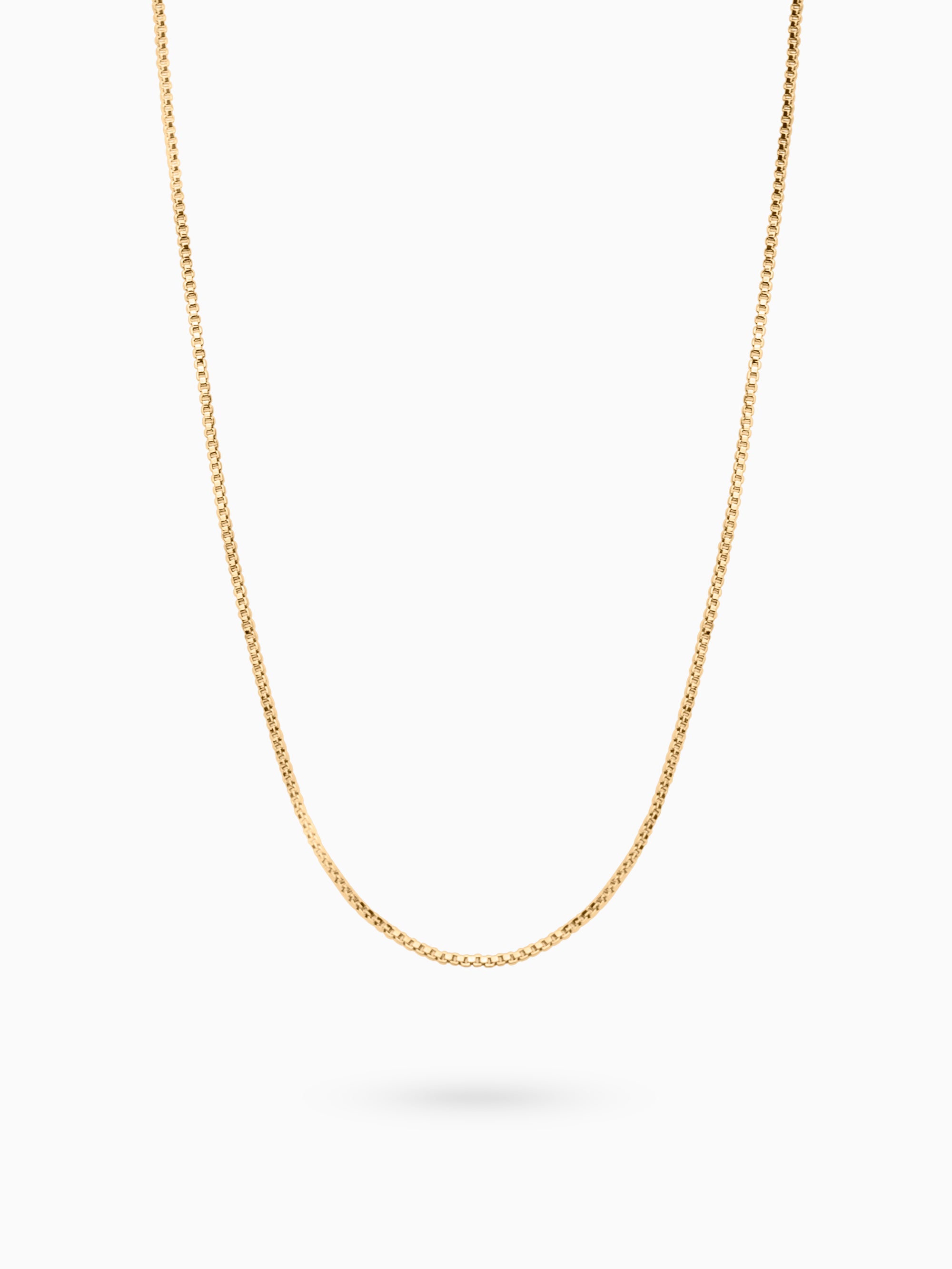 Minimalistic Box Chain Necklace - Gold