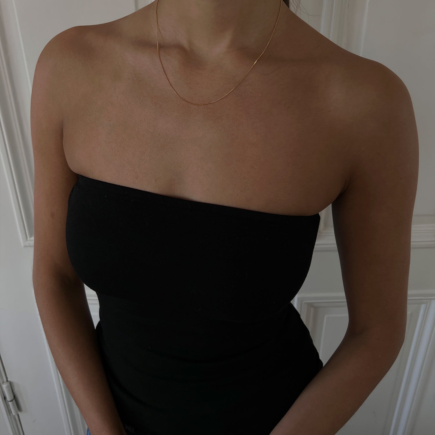 Minimalistic Box Chain Necklace - Gold