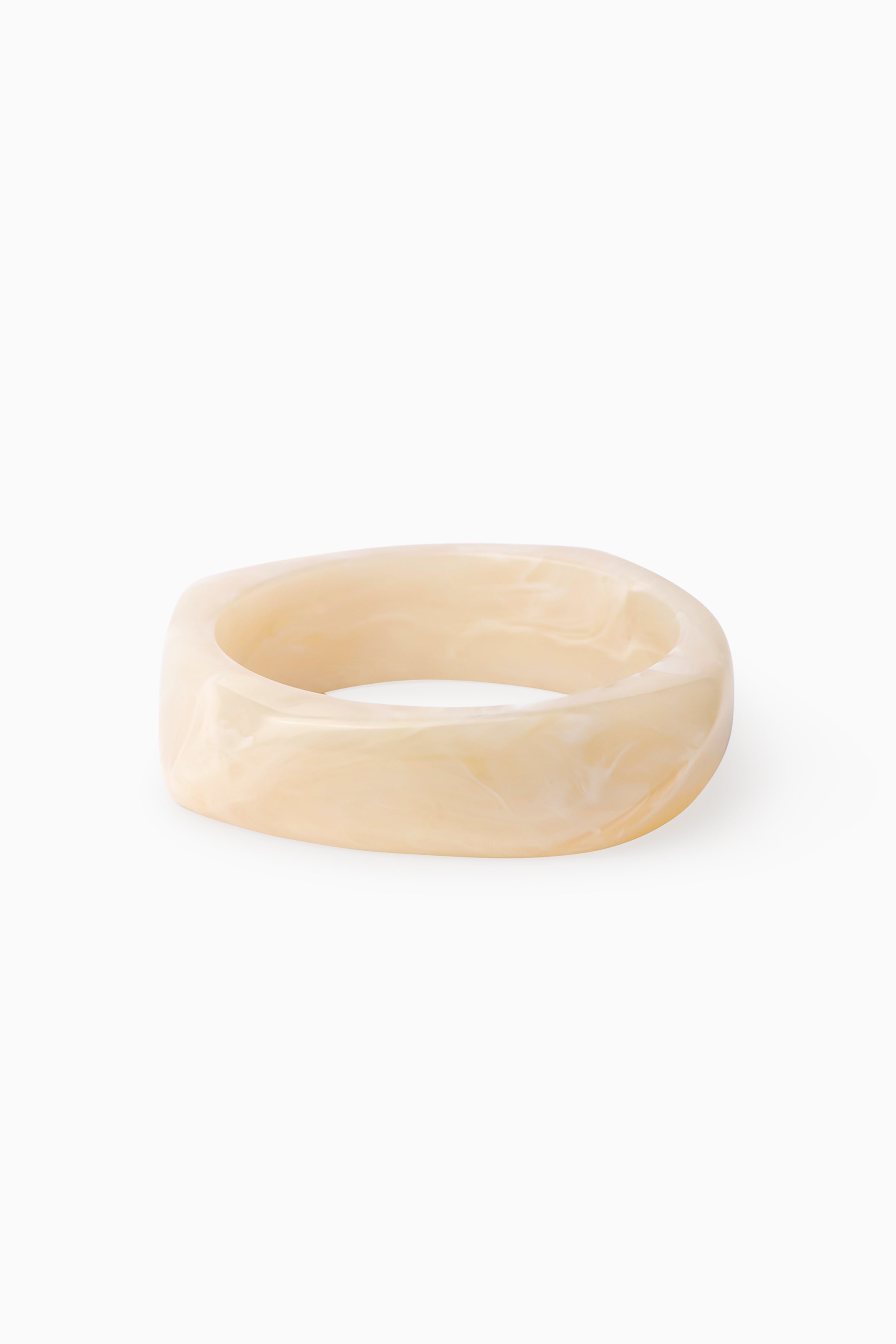 Resin Bangle Bracelet - Beige