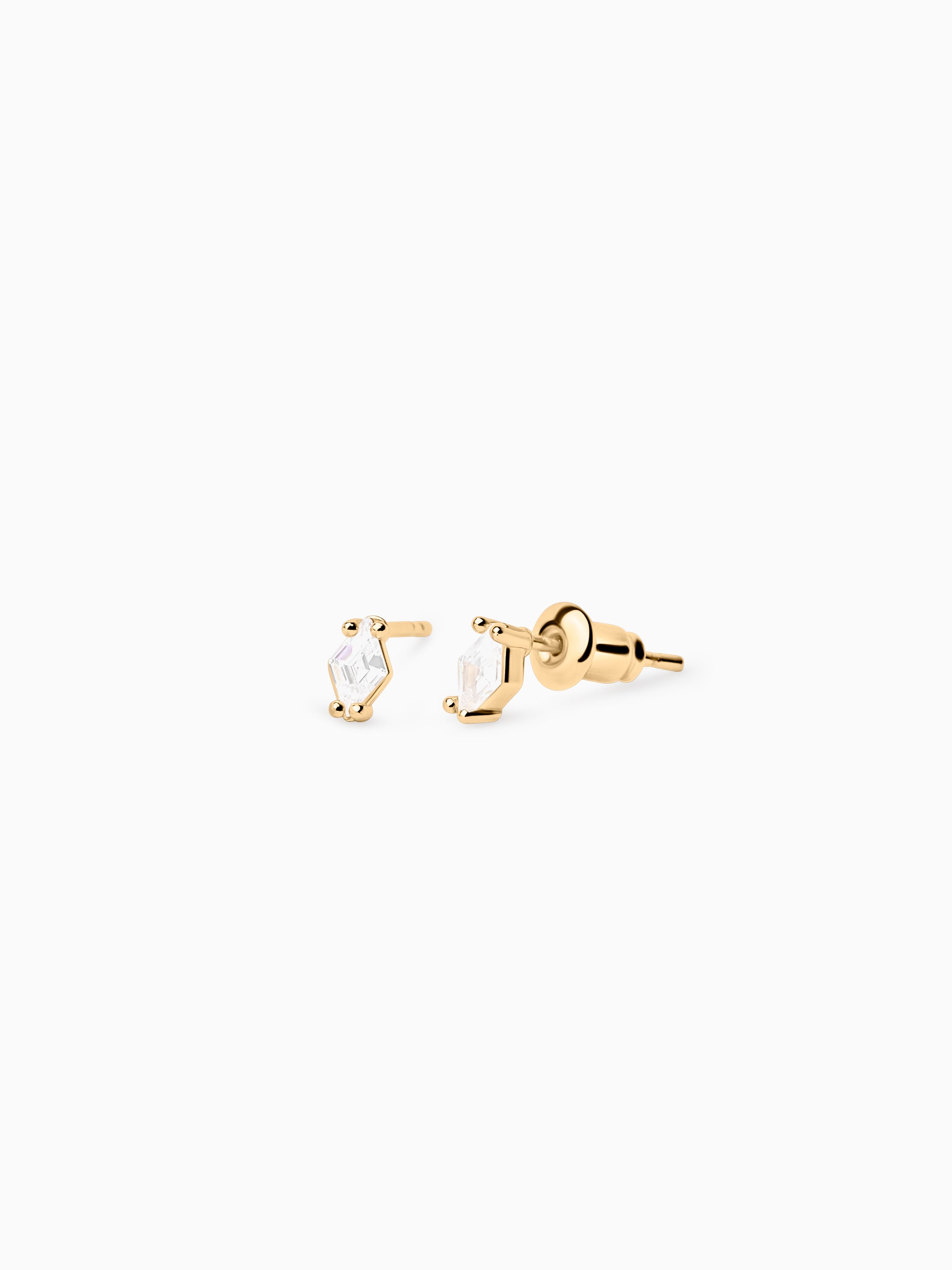 Rhombus Studs - Gold