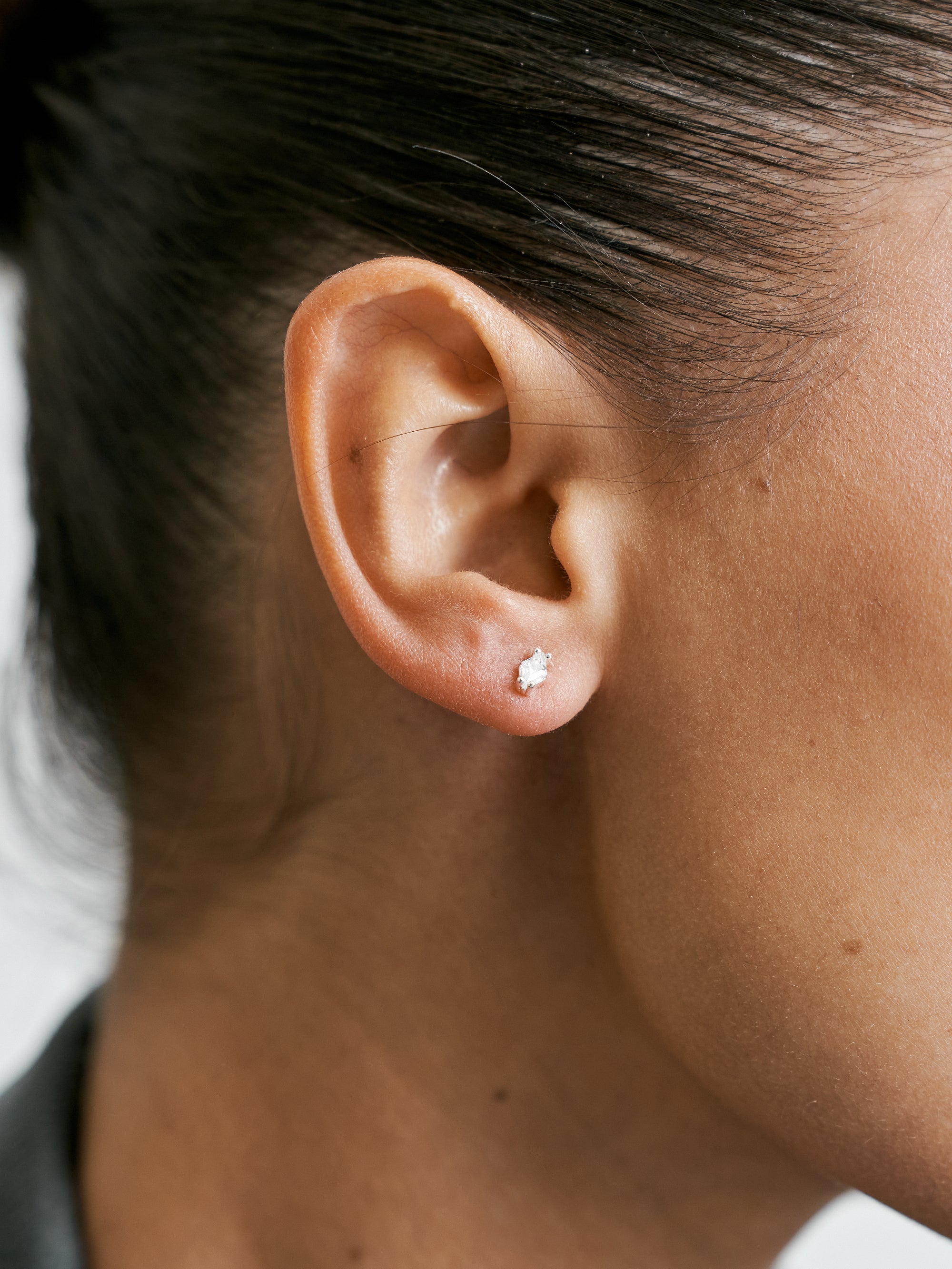 Rhombus Studs - Silver