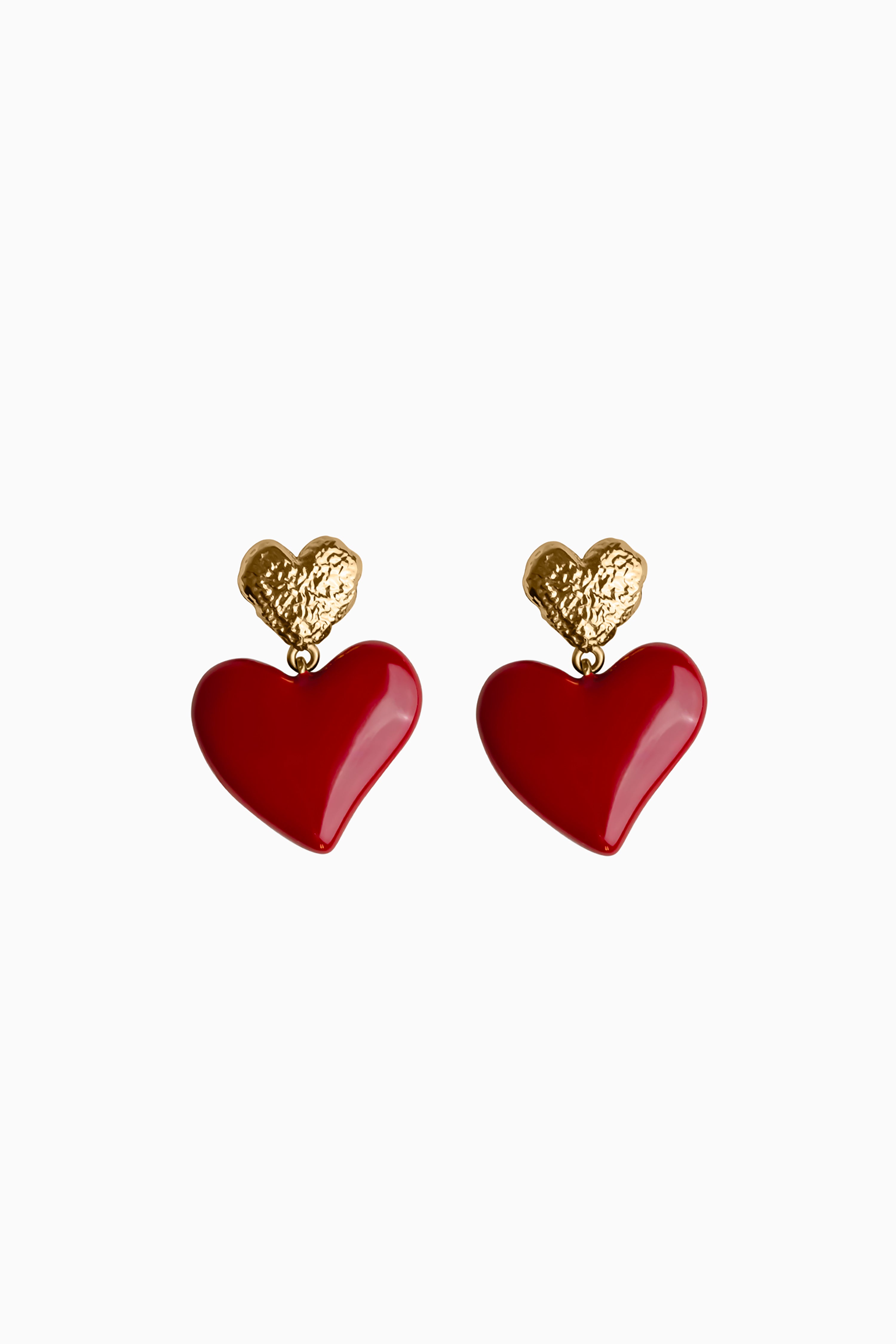 Scarlet Heart Earring - Gold
