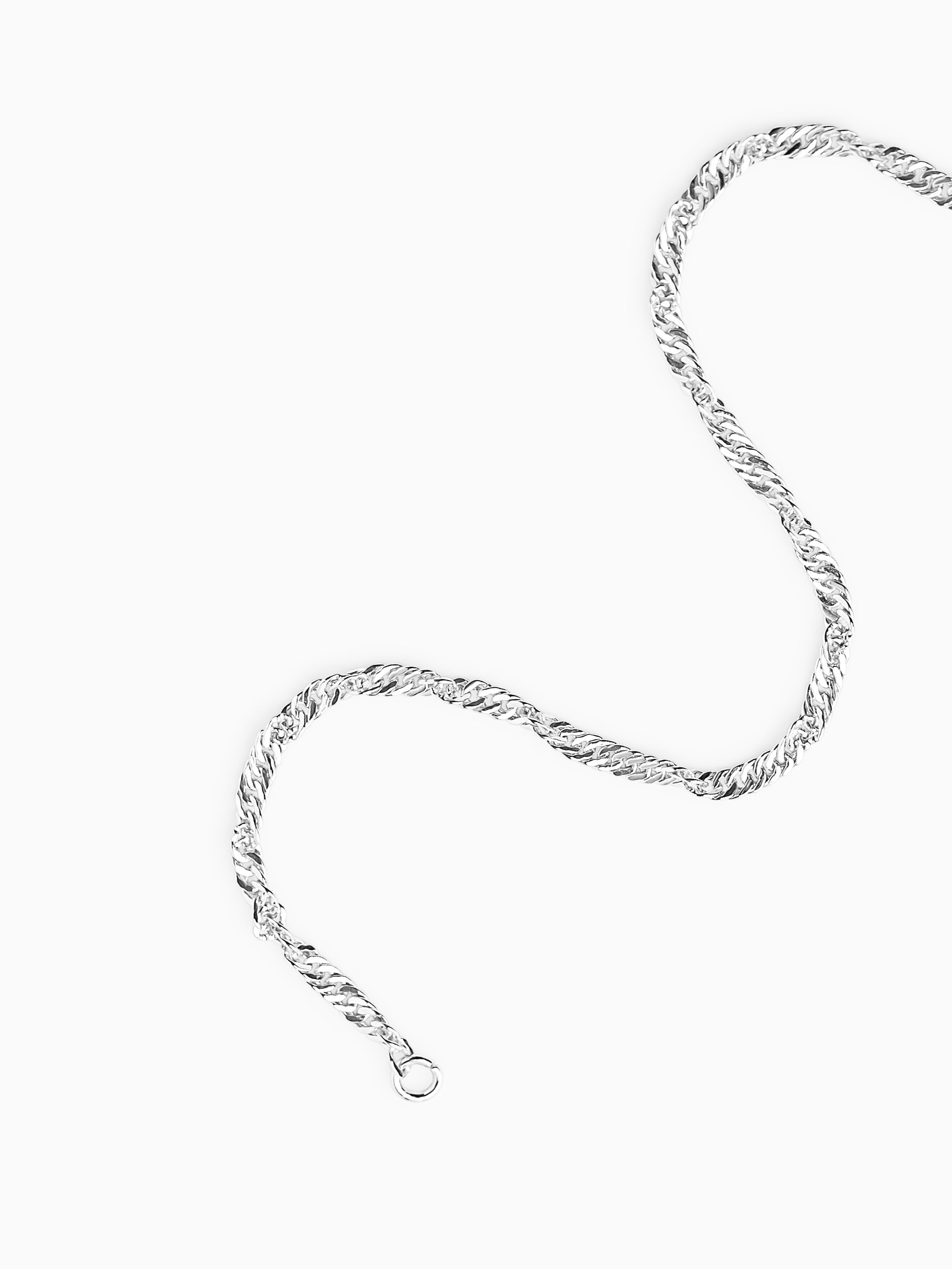 Twisted Rope Bracelet - Silver