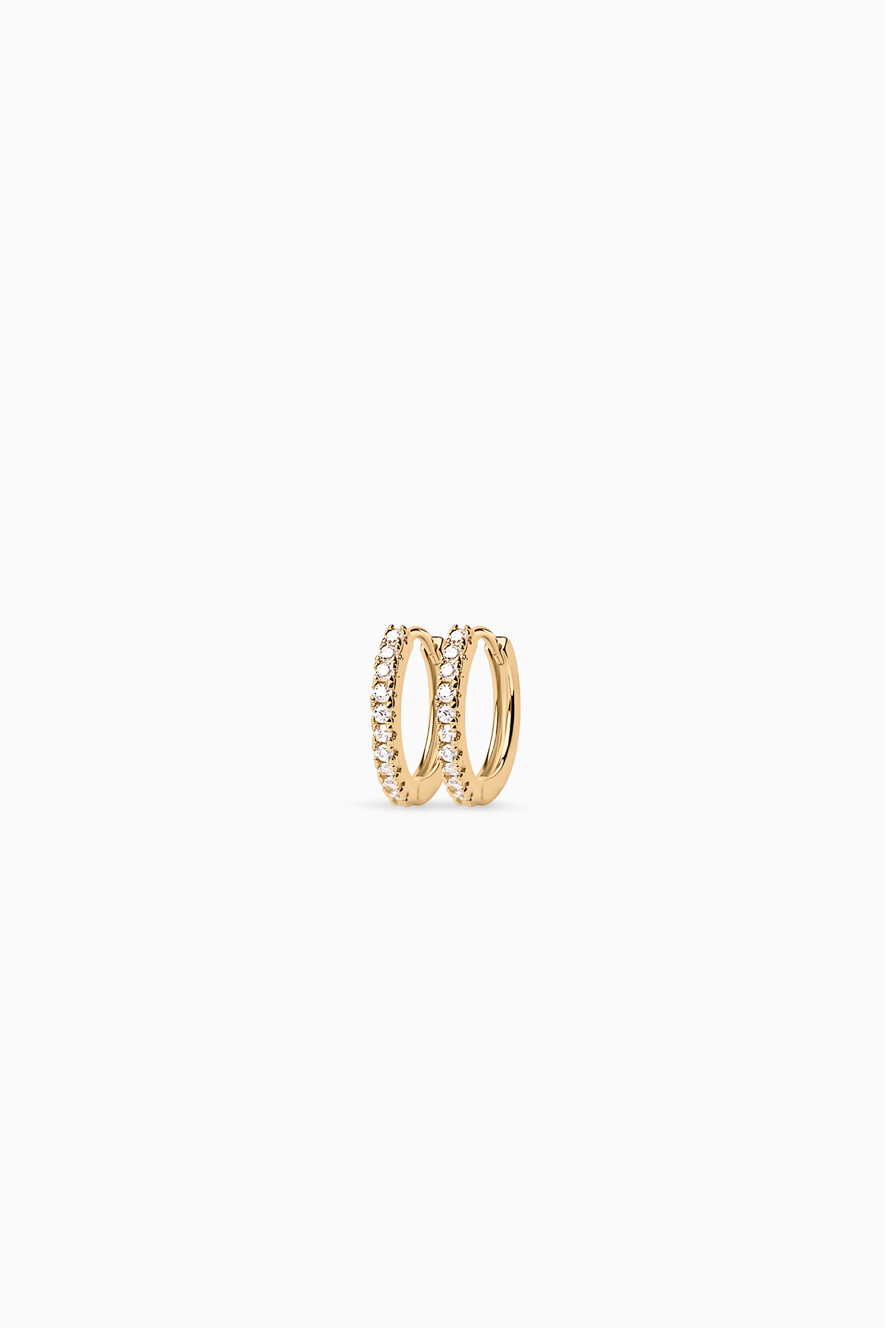 Zirconia Hoops - Gold (15 mm)