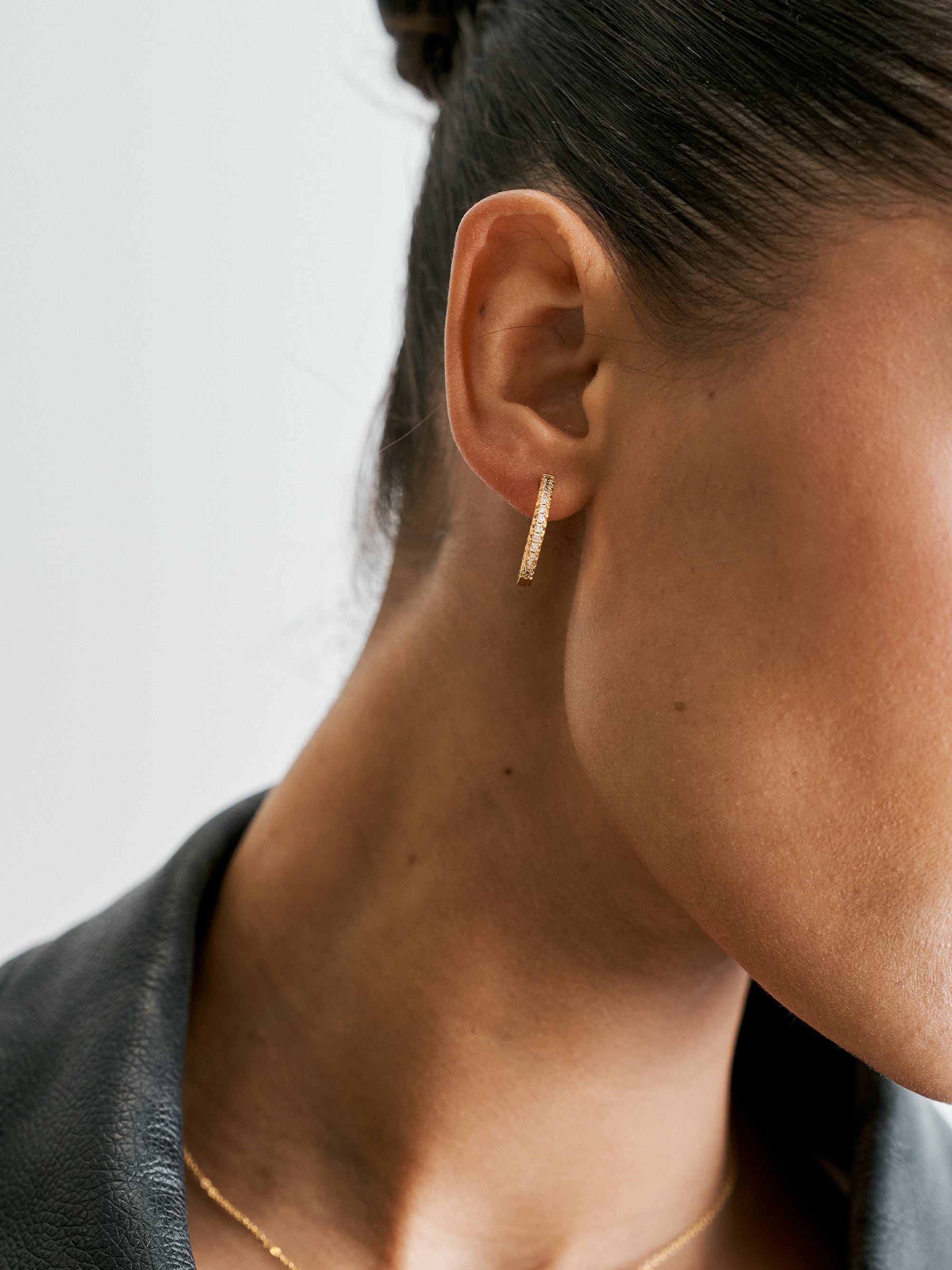 Zirconia Hoops - Gold (20 mm)