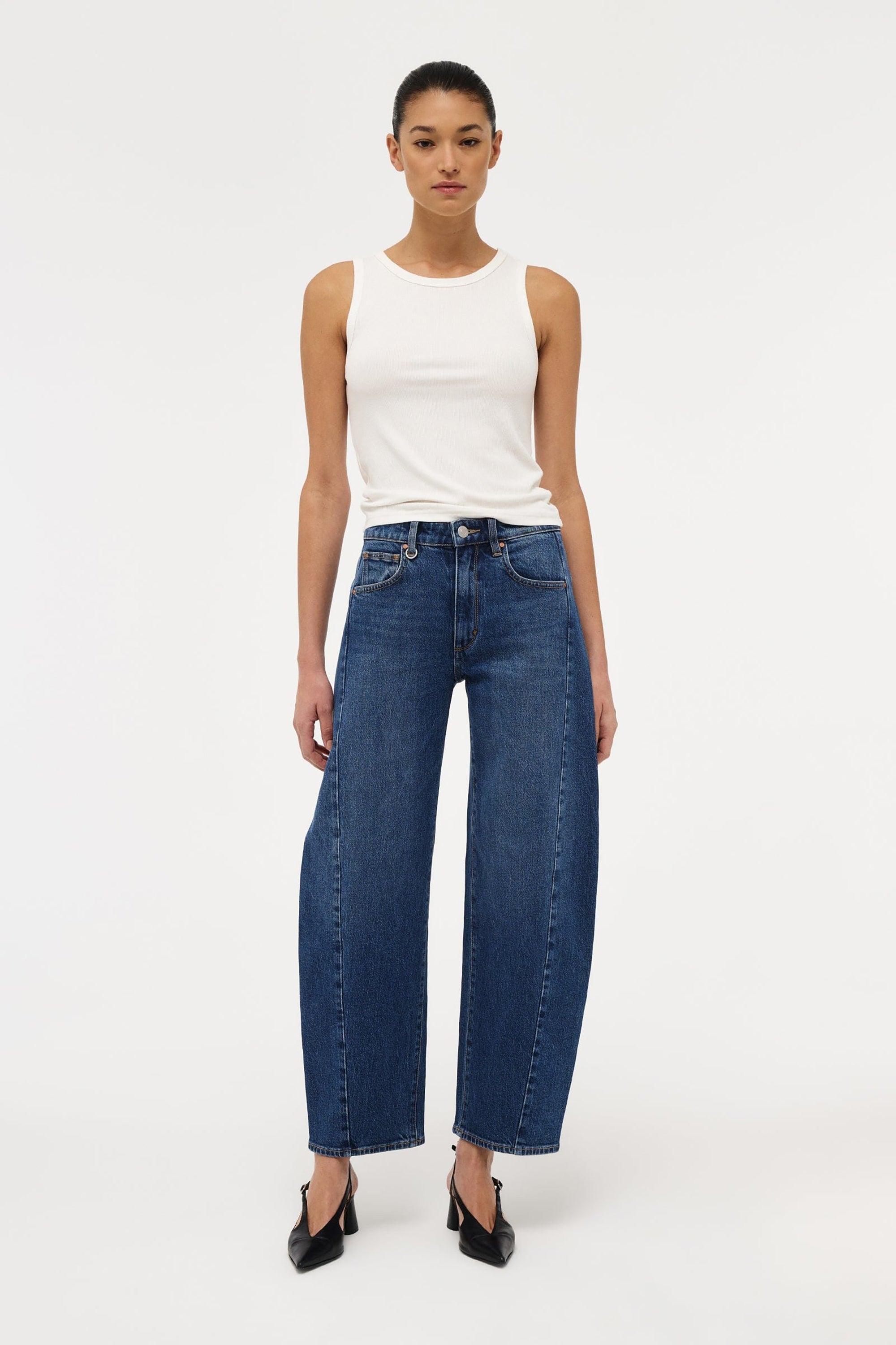 Amber Barrel Jeans - Iris