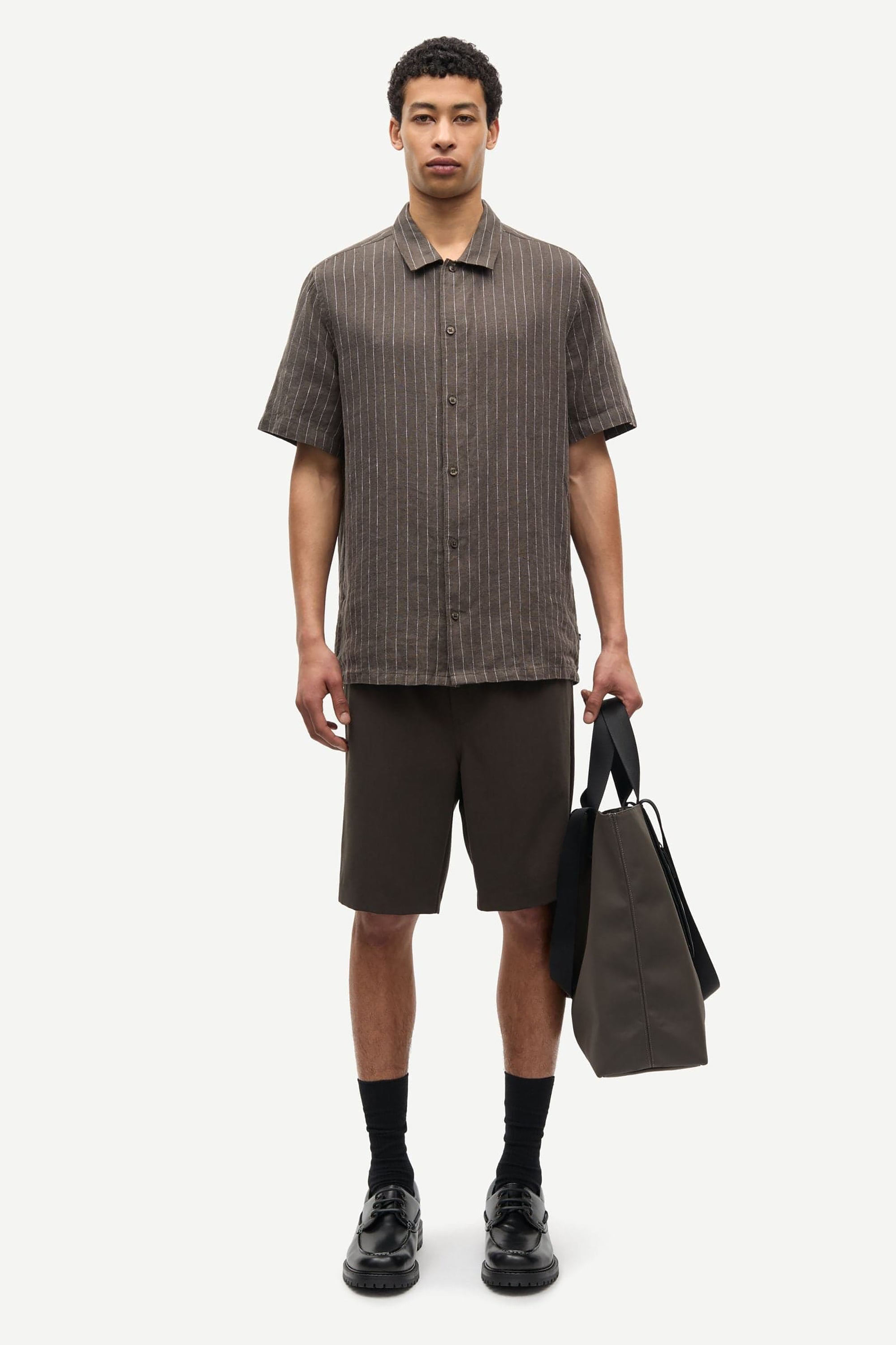 Saavan JX Shirt - Black Olive Stripe