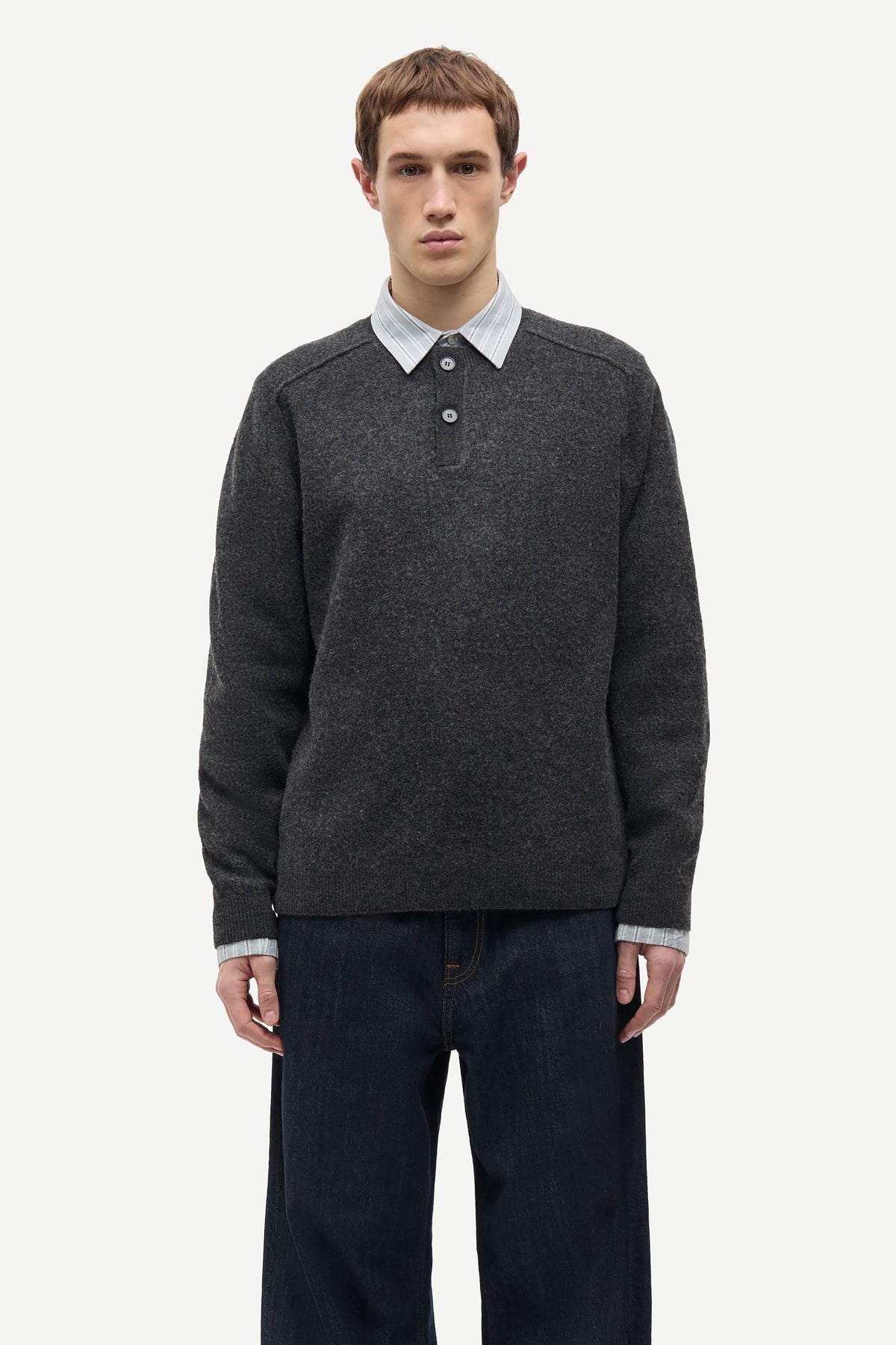 Sarick Sweater - Dark Grey Melange