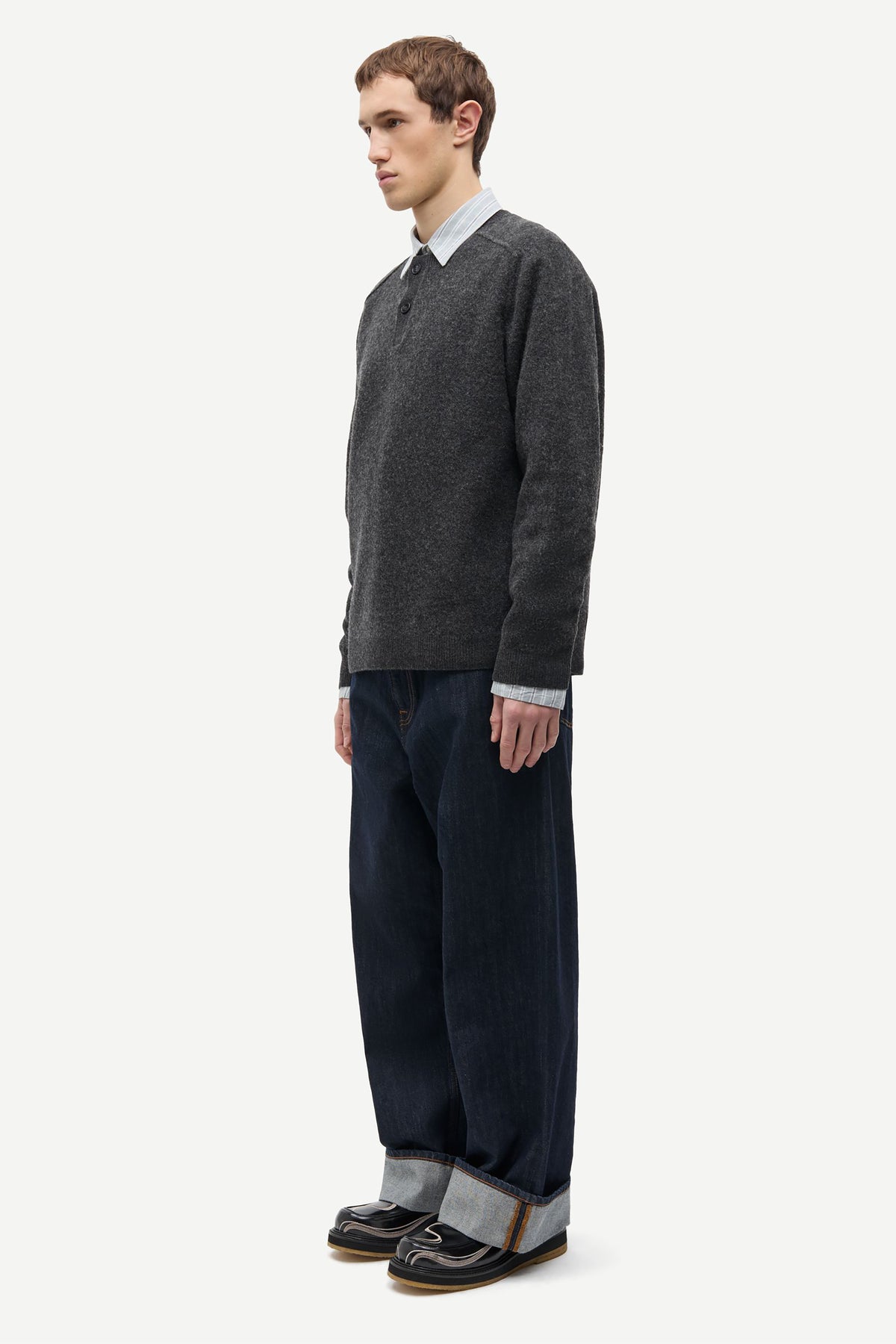 Sarick Sweater - Dark Grey Melange