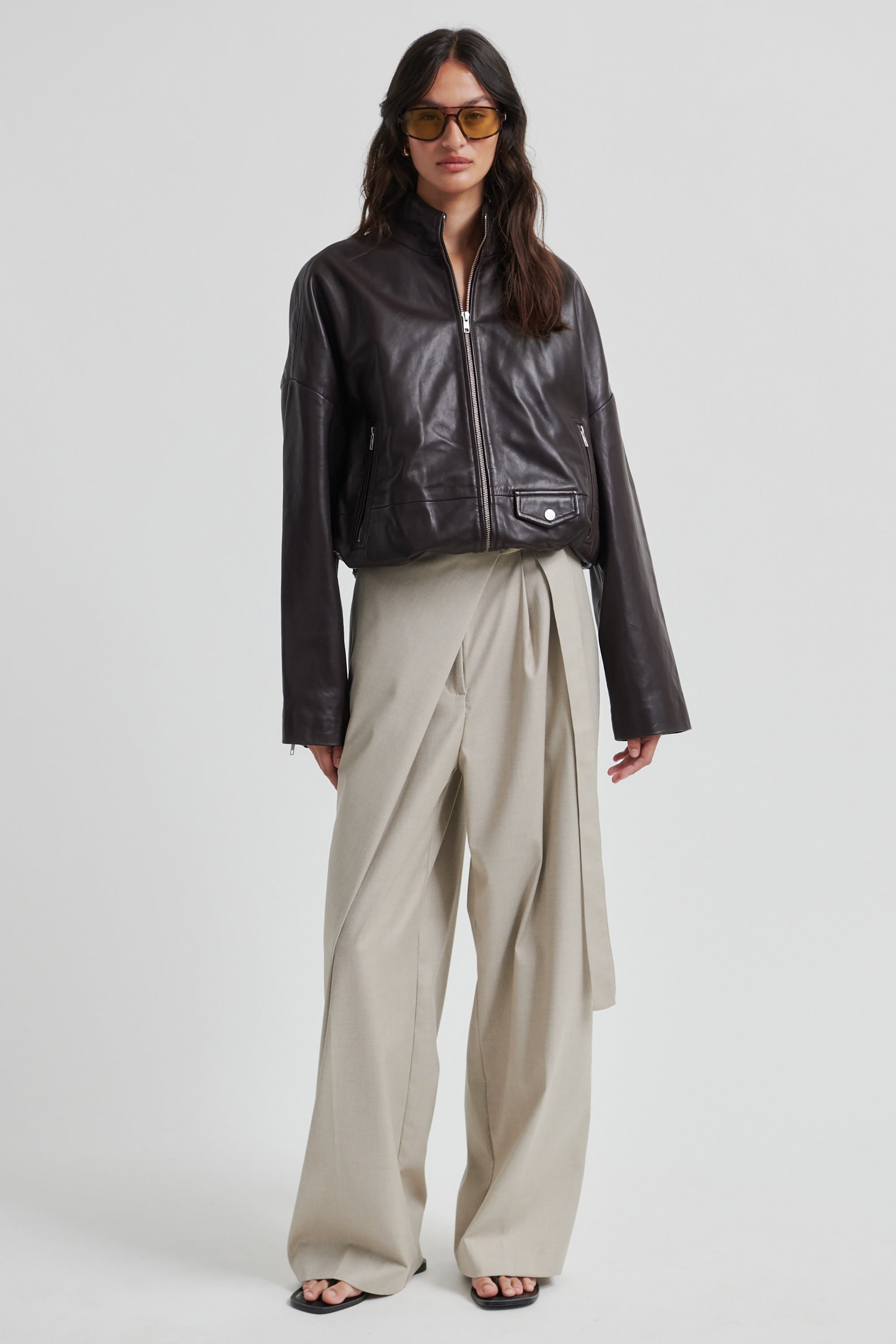 Boston Leather Jacket - Fudge - RUM Amsterdam