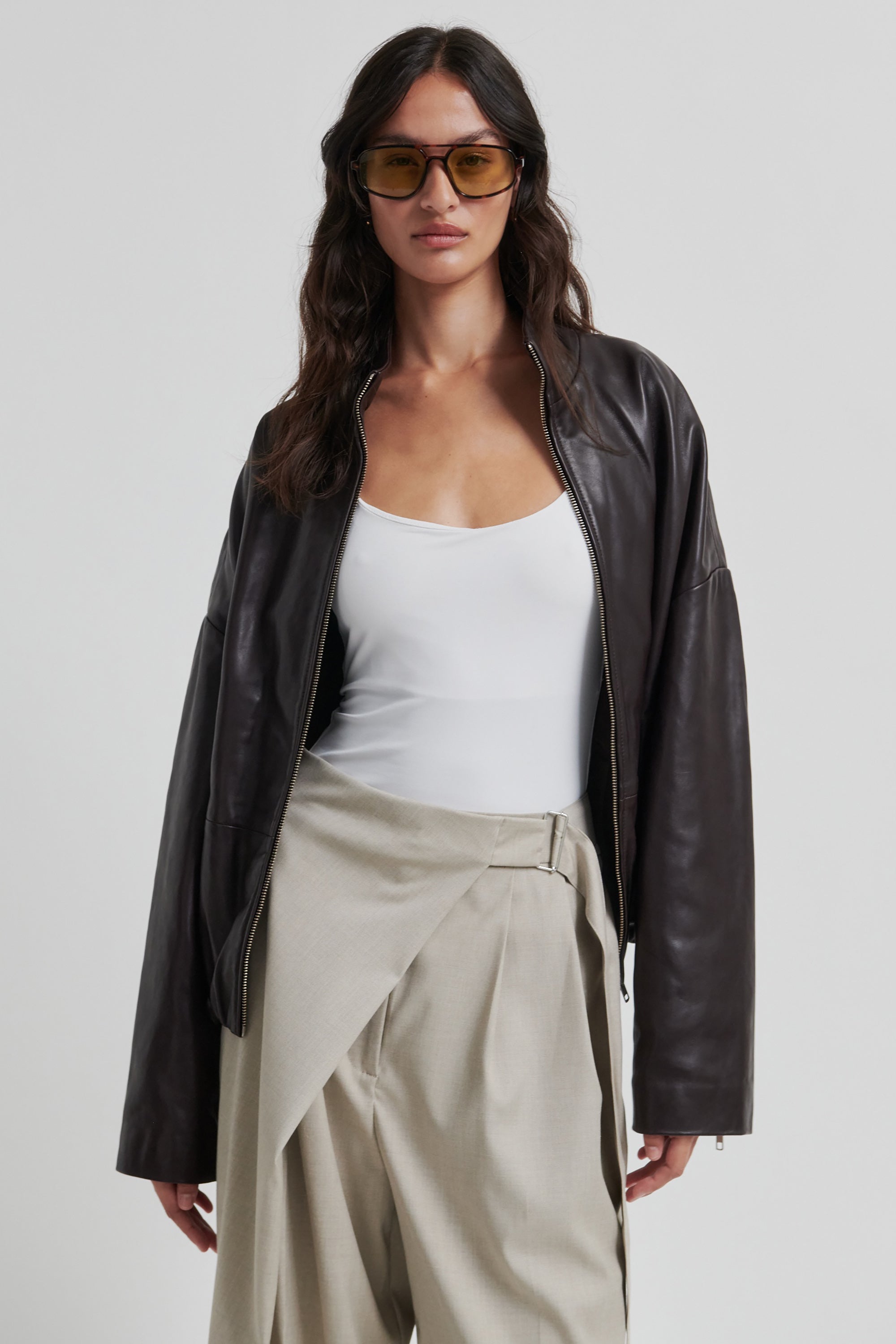 Boston Leather Jacket - Fudge - RUM Amsterdam