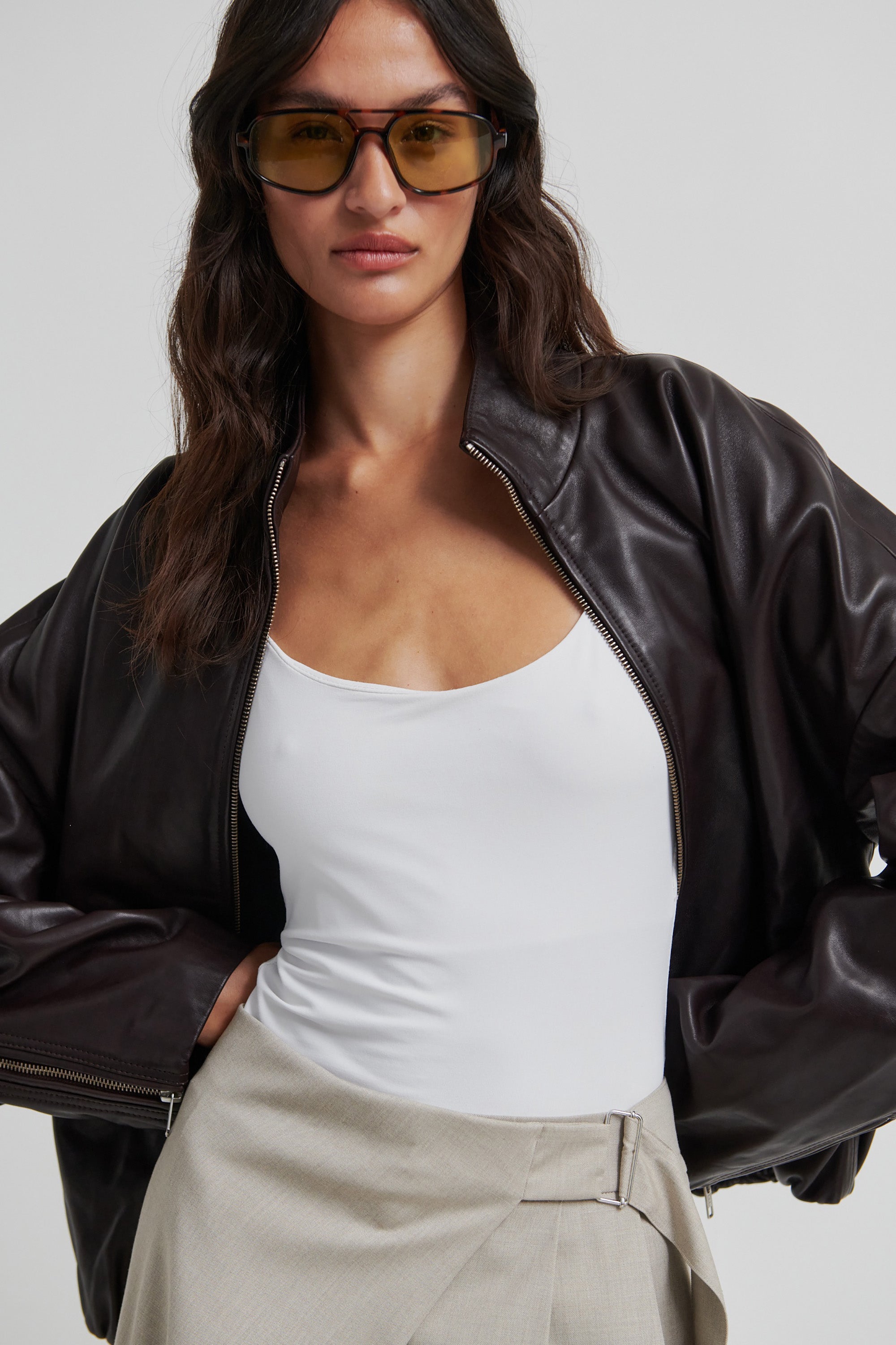 Boston Leather Jacket - Fudge - RUM Amsterdam