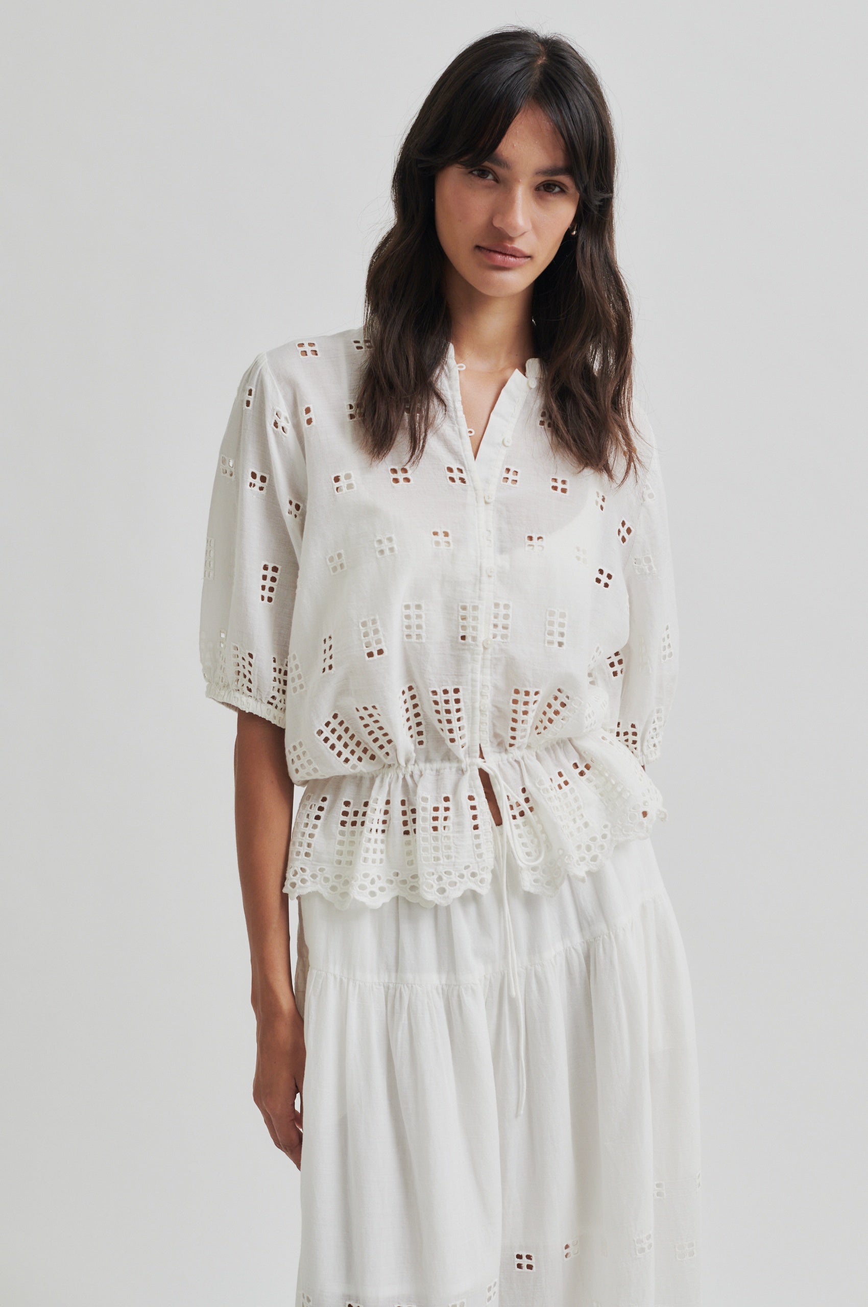 Elenore Shirt - White Alyssum - RUM Amsterdam
