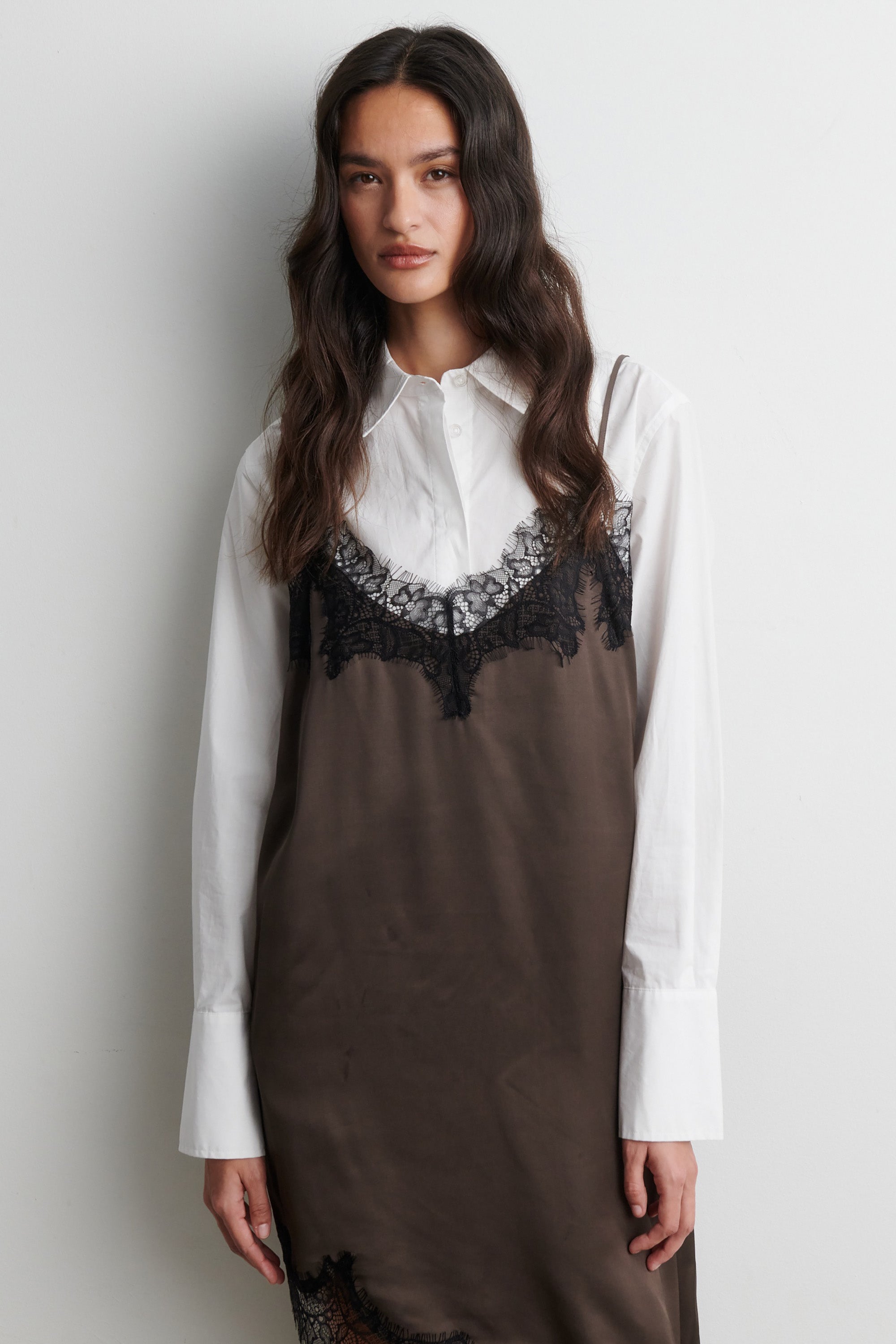 Lacia Contrast Mini Dress - Wren - RUM Amsterdam