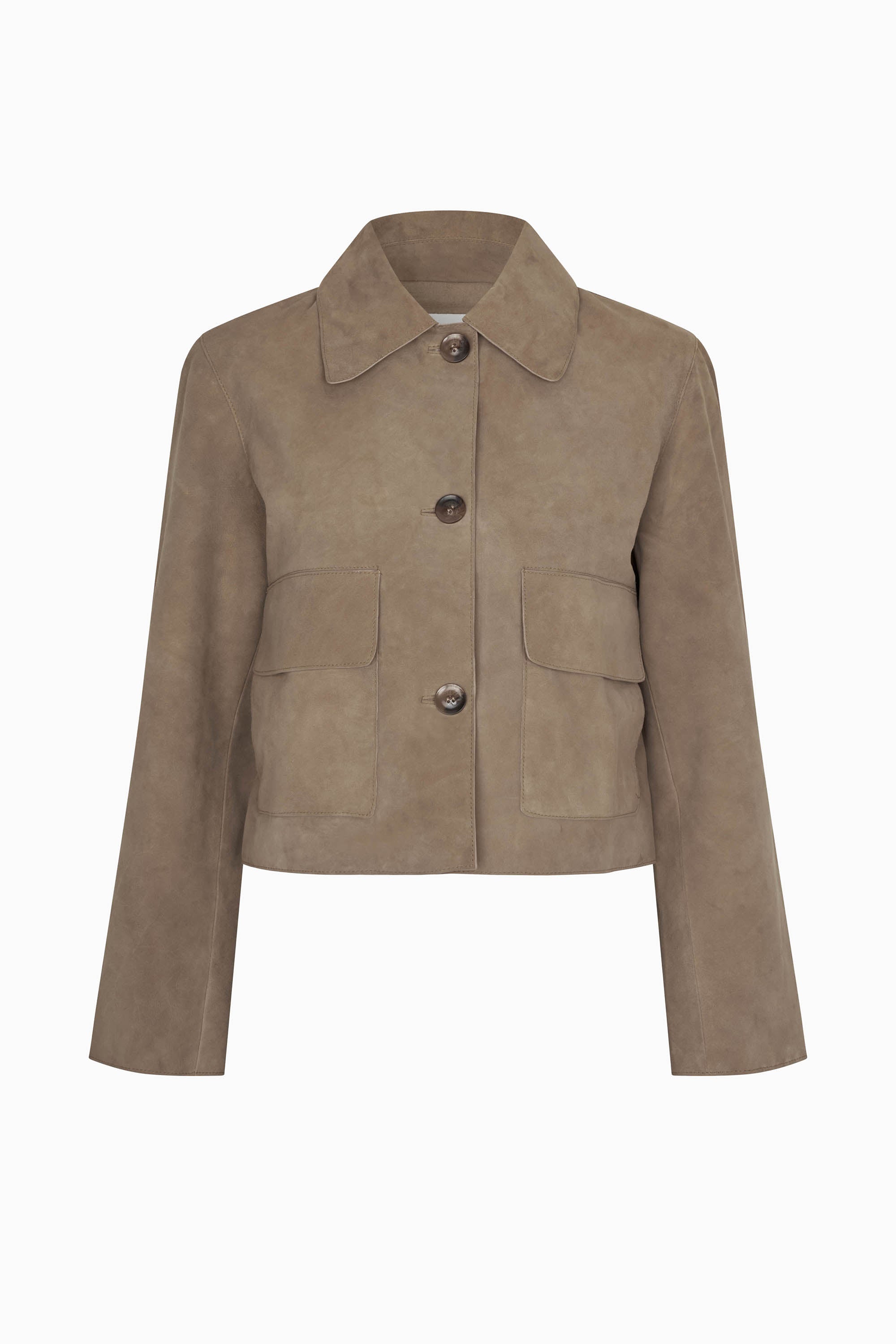 Noomi Suede Jacket - Silver Mink