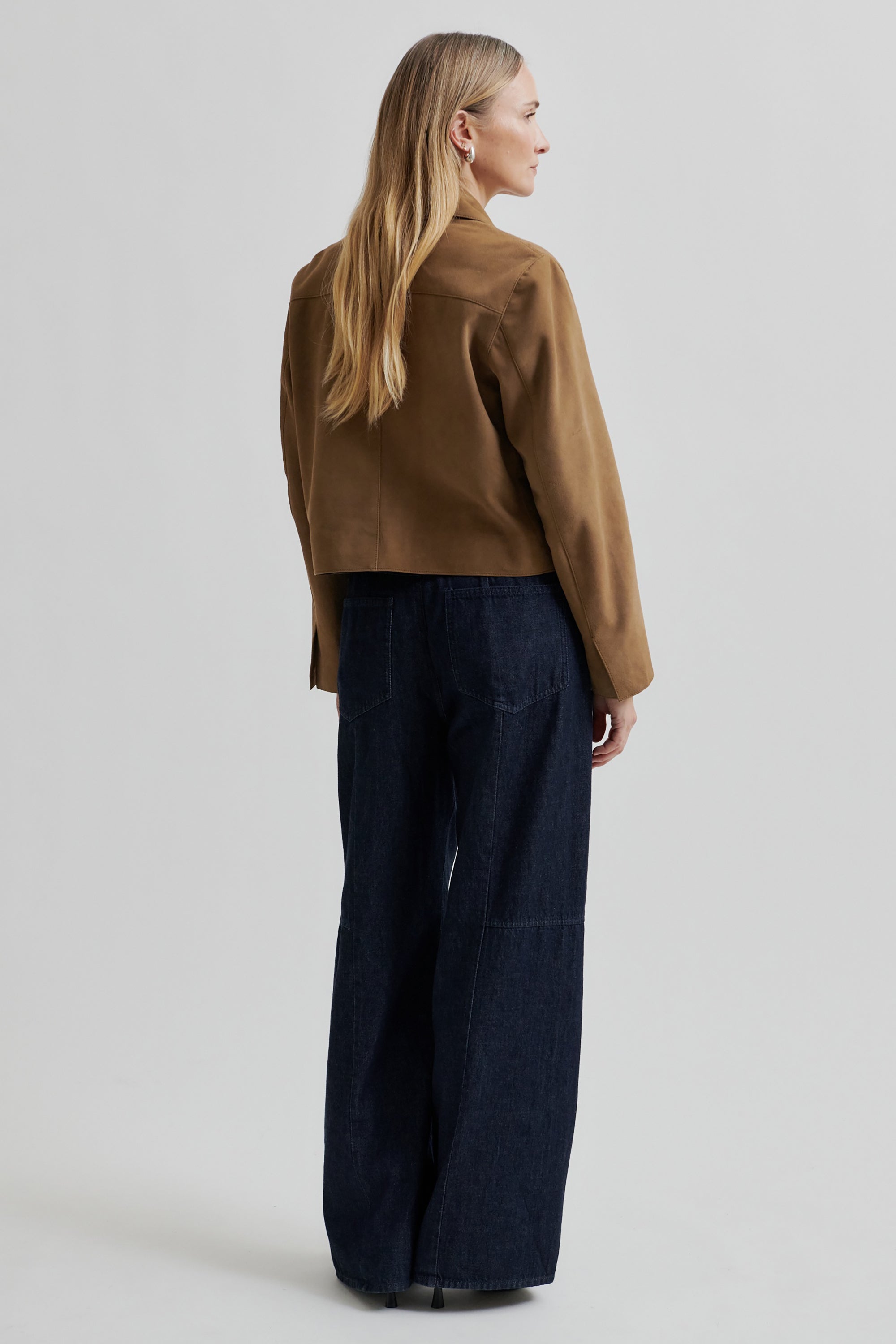 Noomi Suede Jacket - Silver Mink