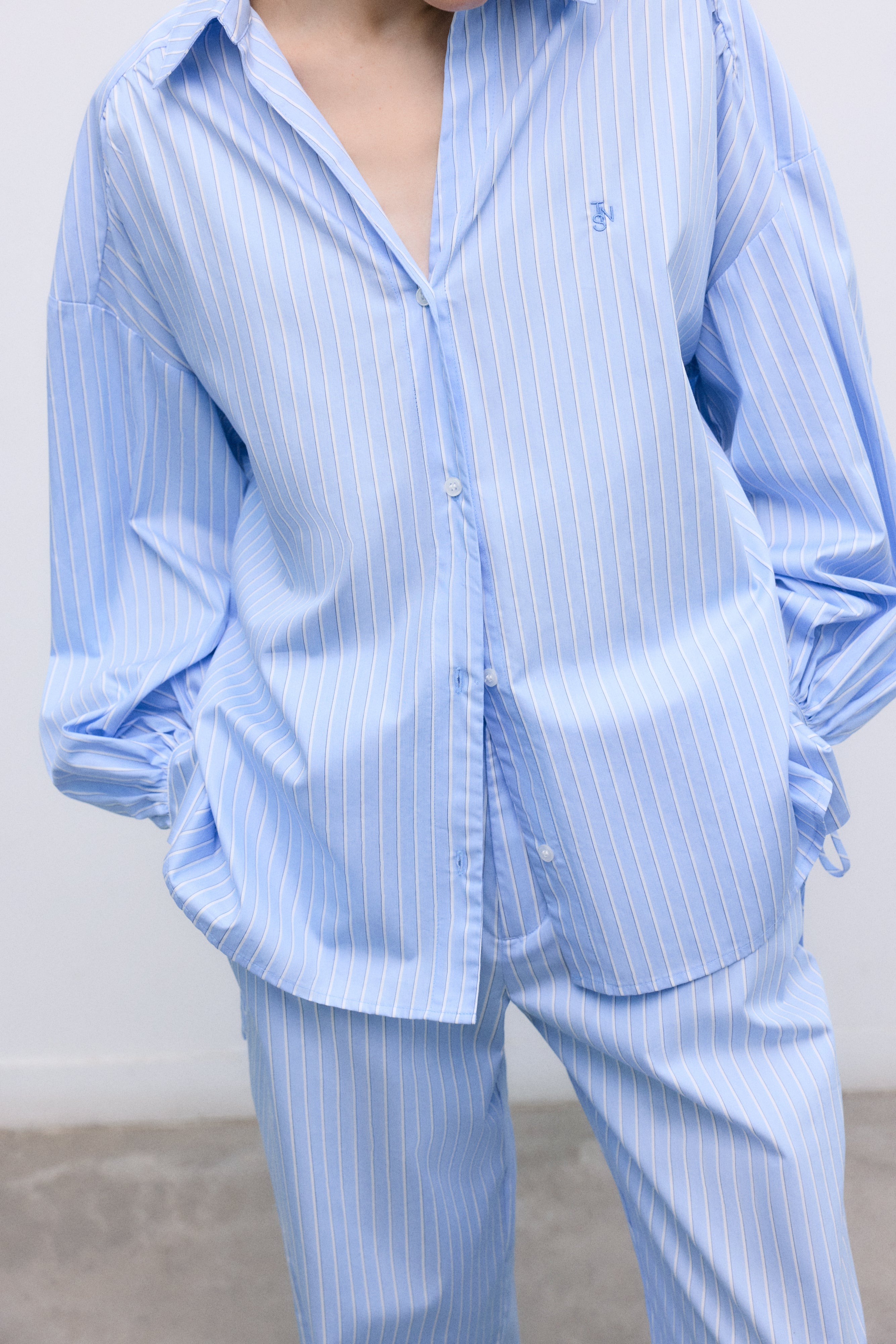 Aura Shirt - Vista Blue Stripes