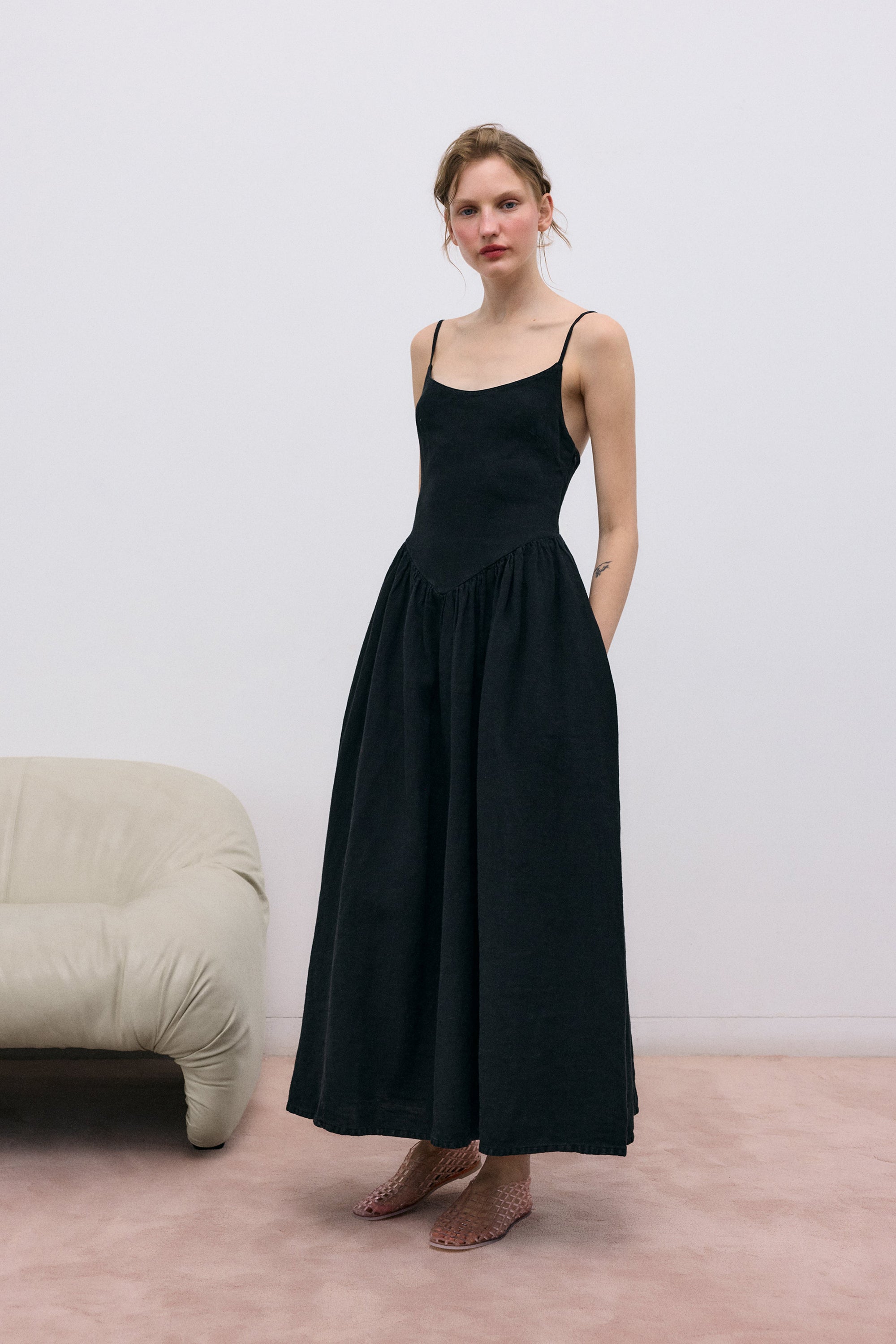 Lippia Dress - Midnight Black