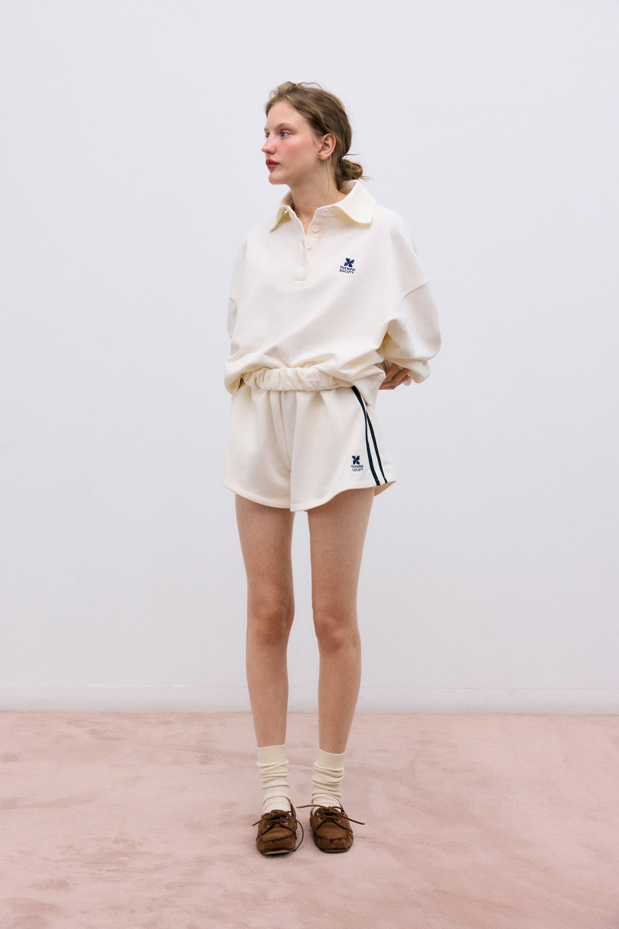 TNS Logo Polo - Ecru