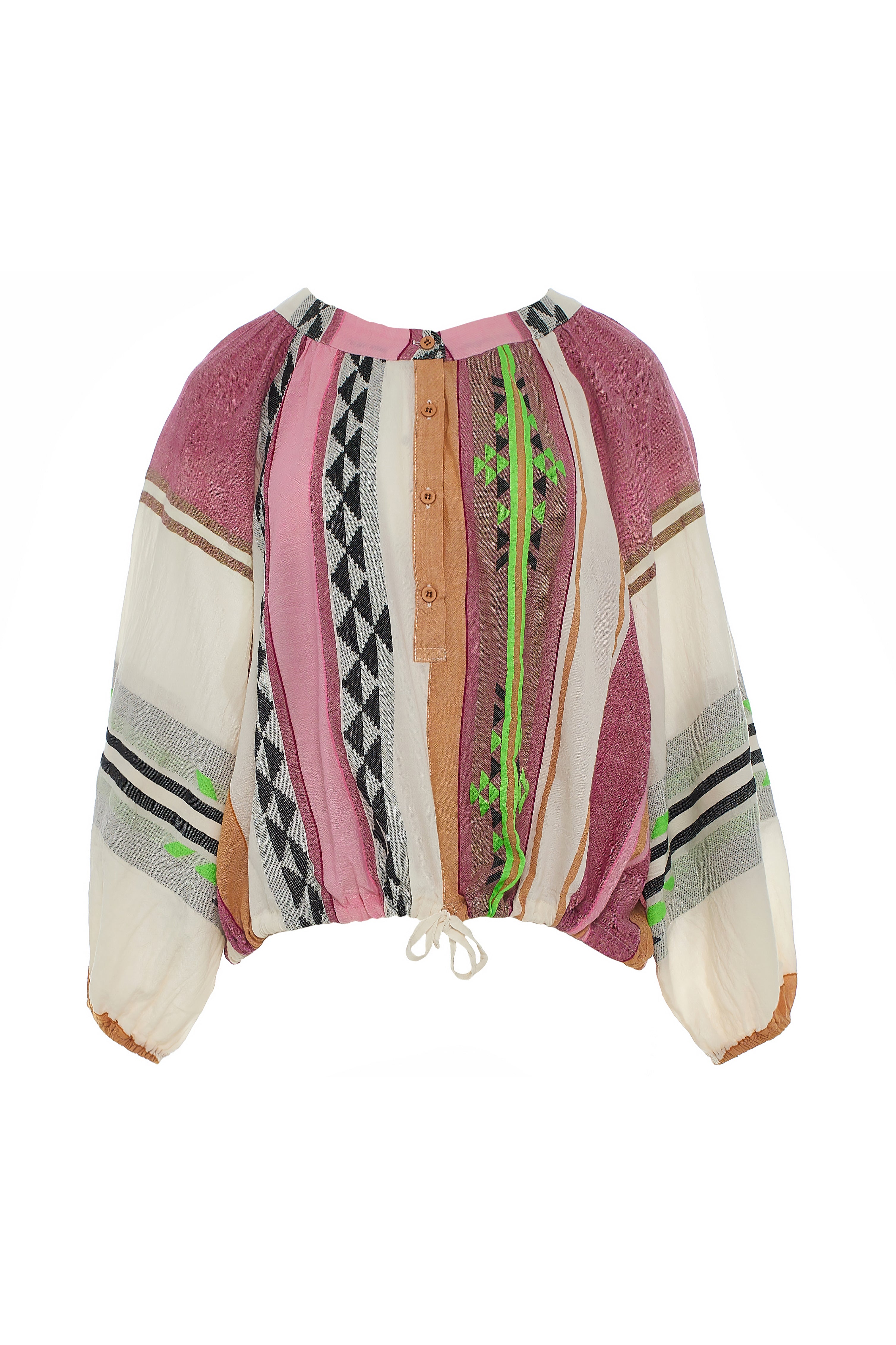 Devotion Kassiani  Blouse - M. Pink / Green - RUM Amsterdam