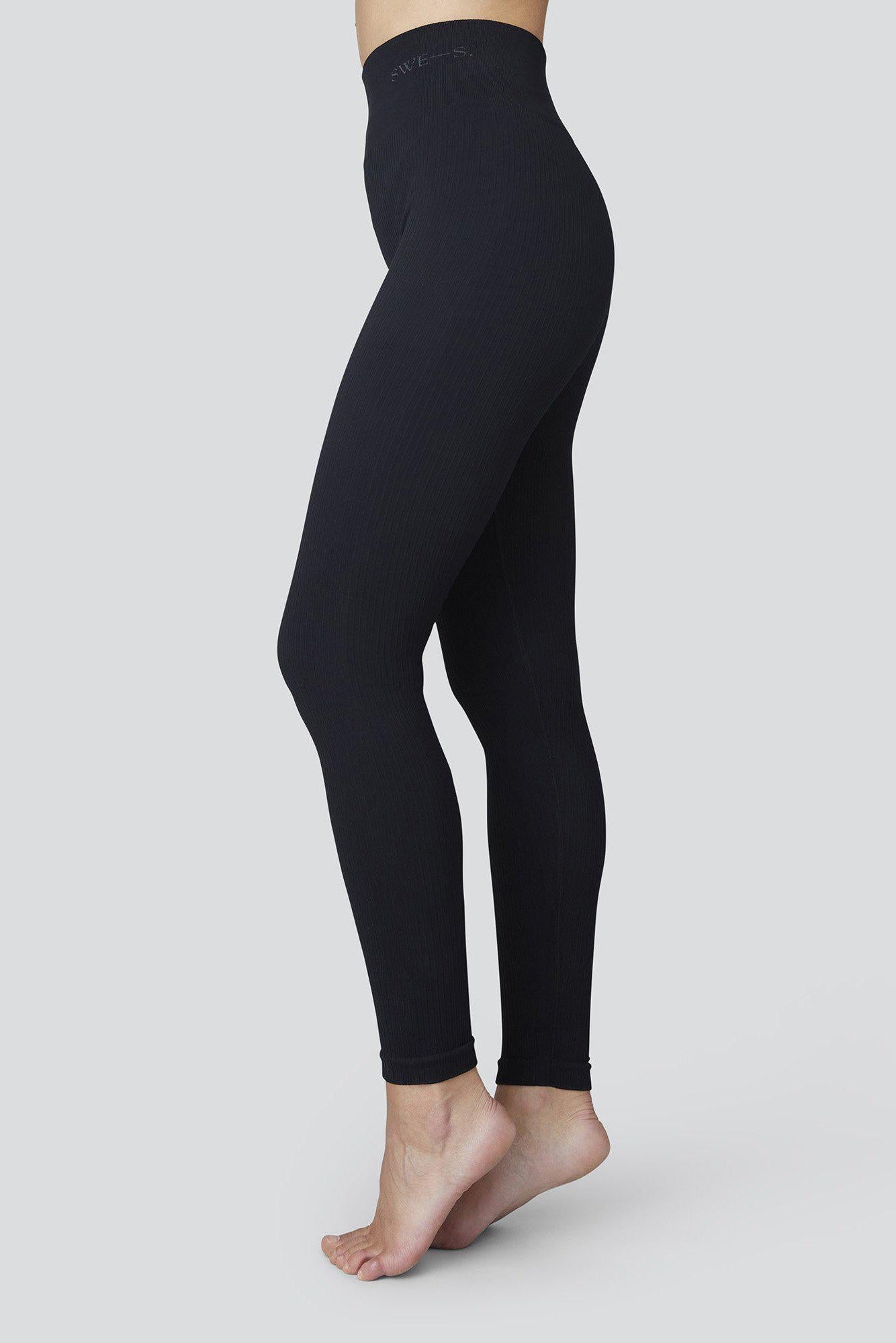 Swedish Stockings Tyra Rib Leggings - Black - RUM Amsterdam