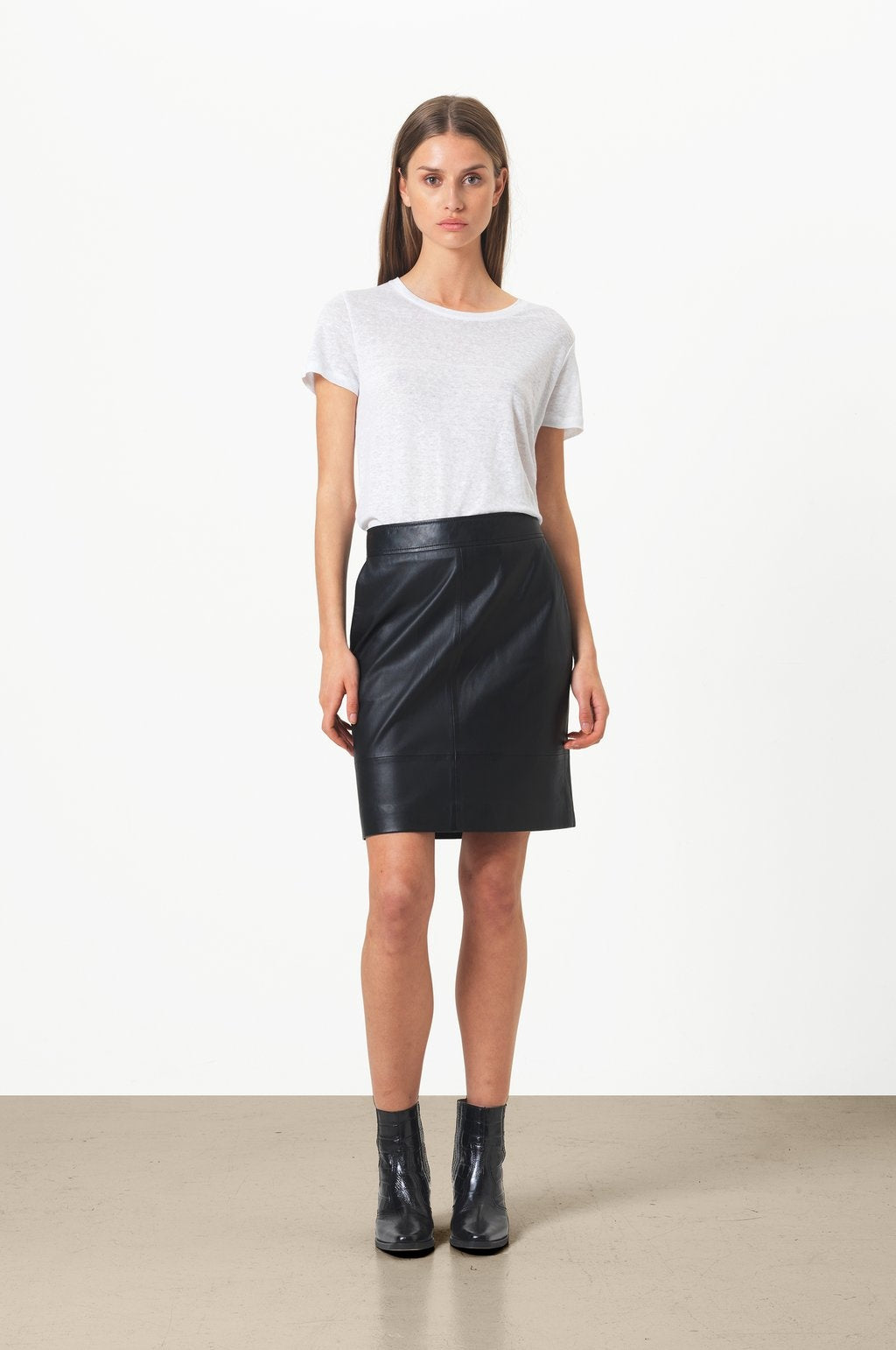 Second Female Francie Mini Leather Skirt - Black - RUM Amsterdam