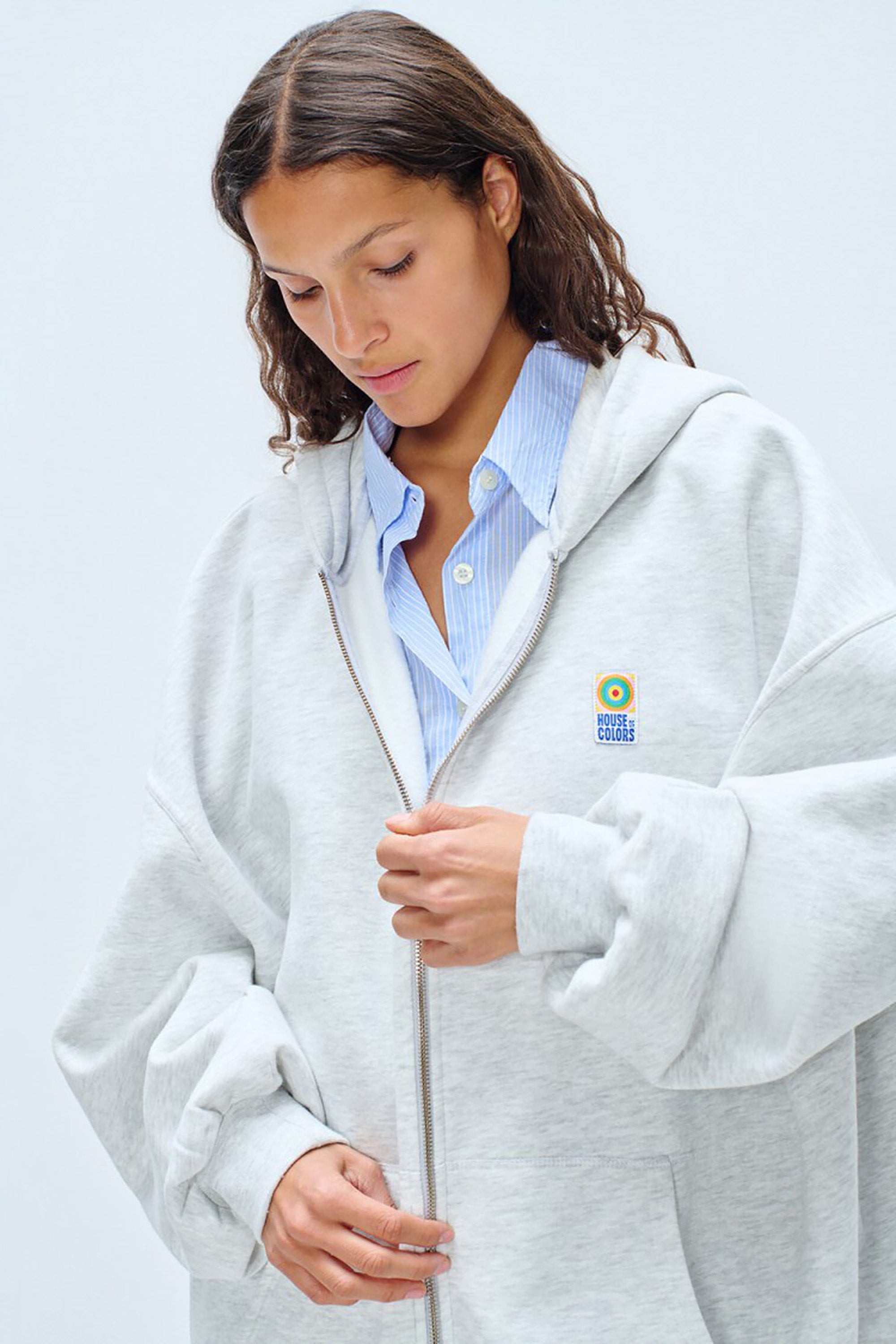 Baptown Zip Up Hoodie - Heather Grey