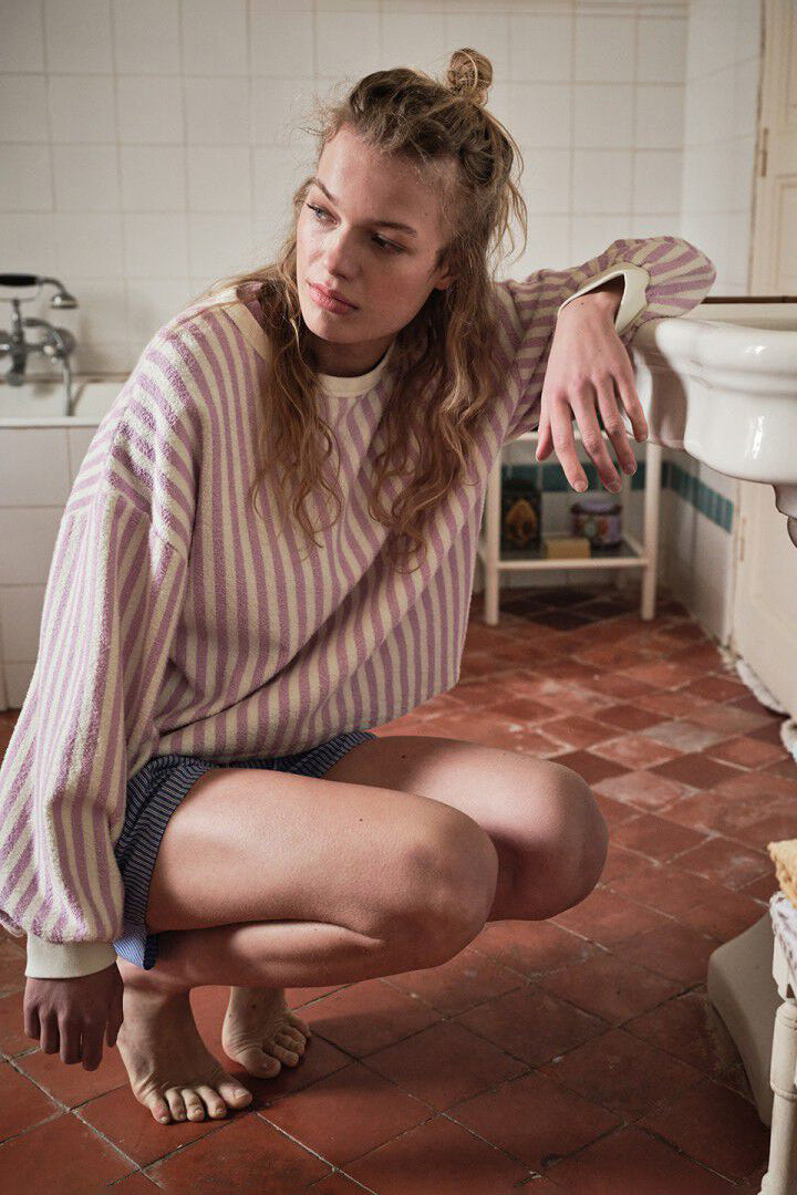  Bobypark Sweatshirt - Lavender Stripes - RUM Amsterdam