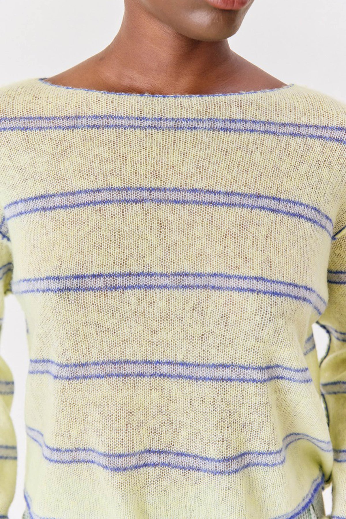  Bodyrow Jumper - Lime Heather Stripe - RUM Amsterdam