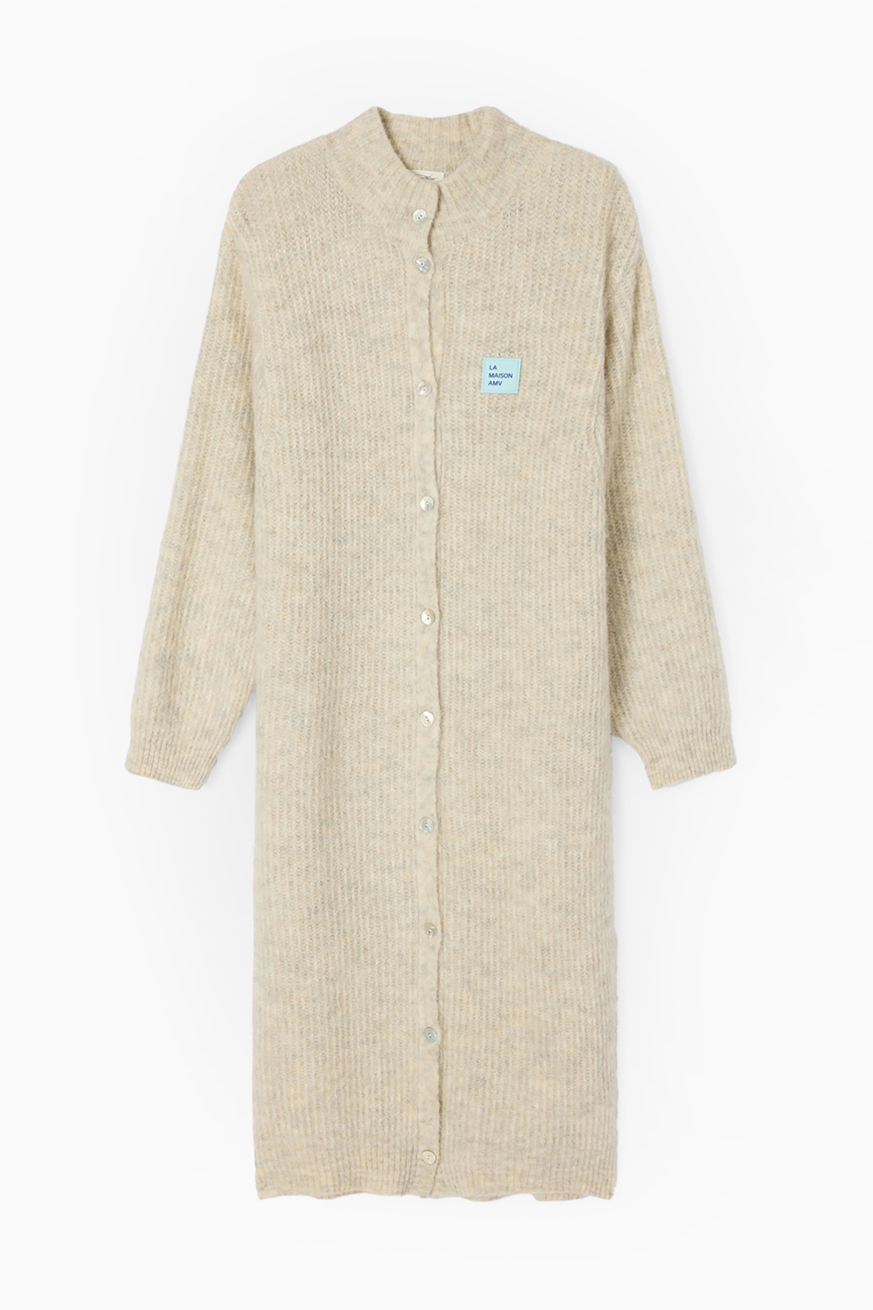 East Maxi Cardigan - Powder Snow Melange
