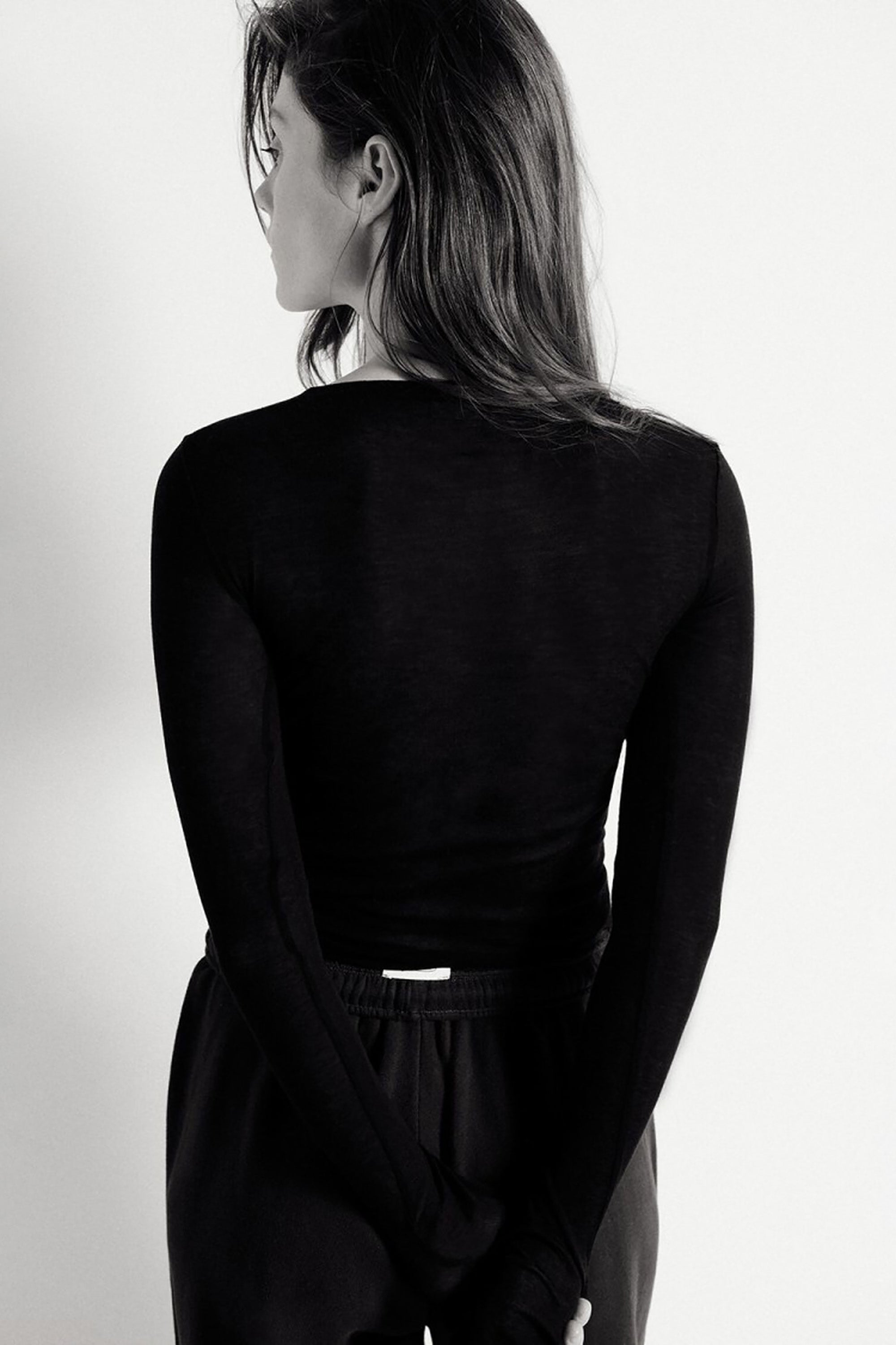 Massachusetts T-Shirt LS - Black