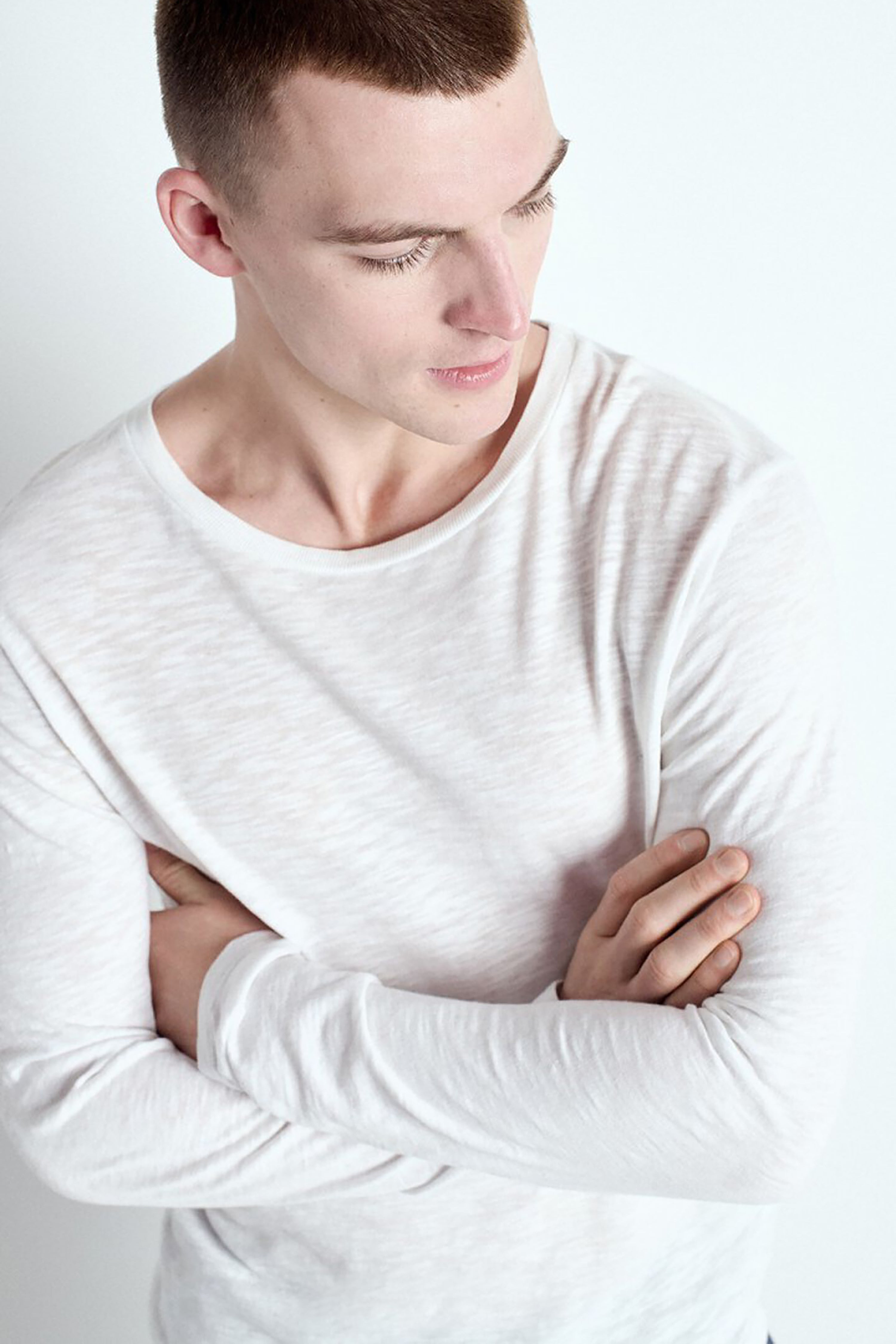 Men's Bysapick T-Shirt LS - White