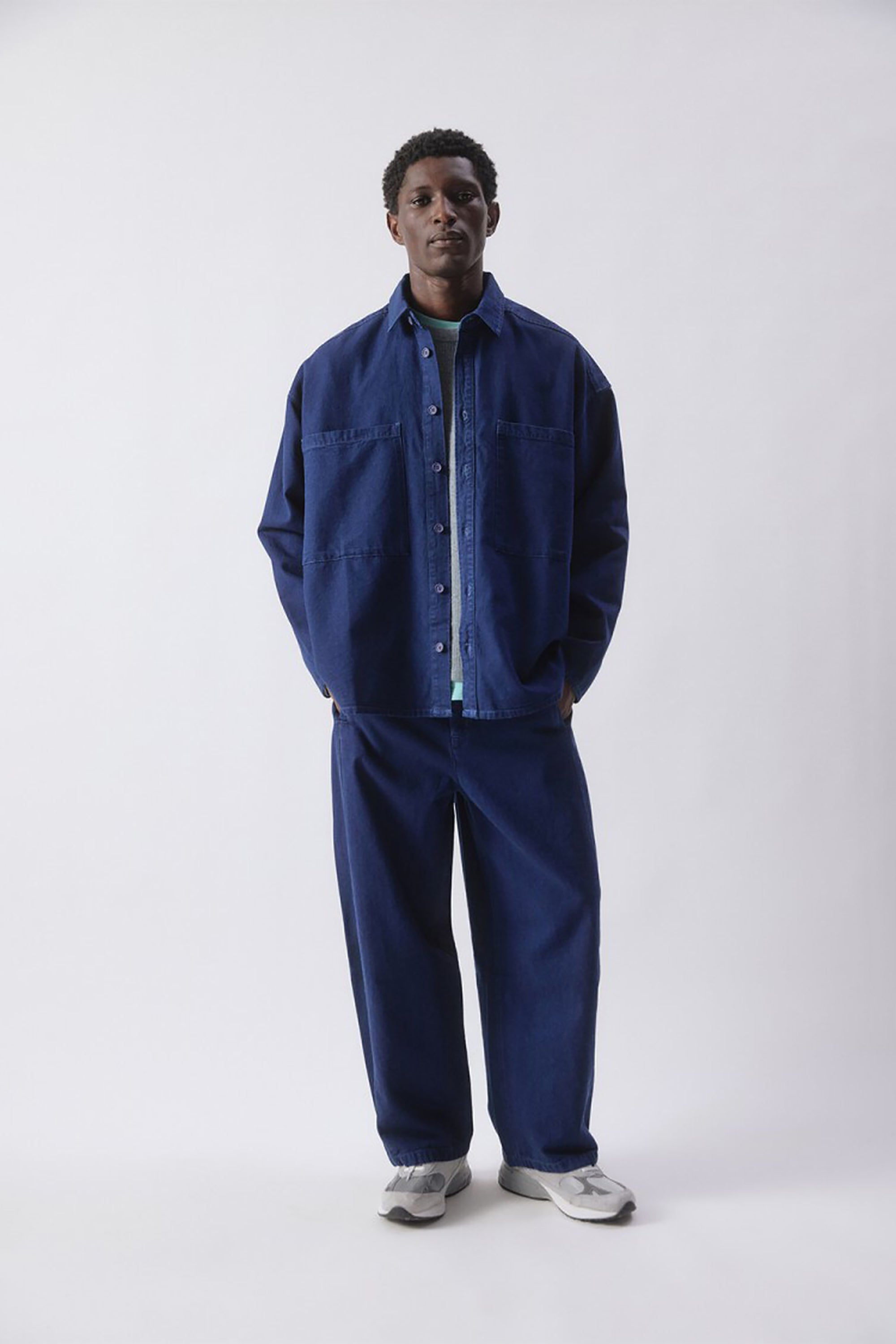 American Vintage Men's Comow Shirt - Raw Blue | RUM Amsterdam