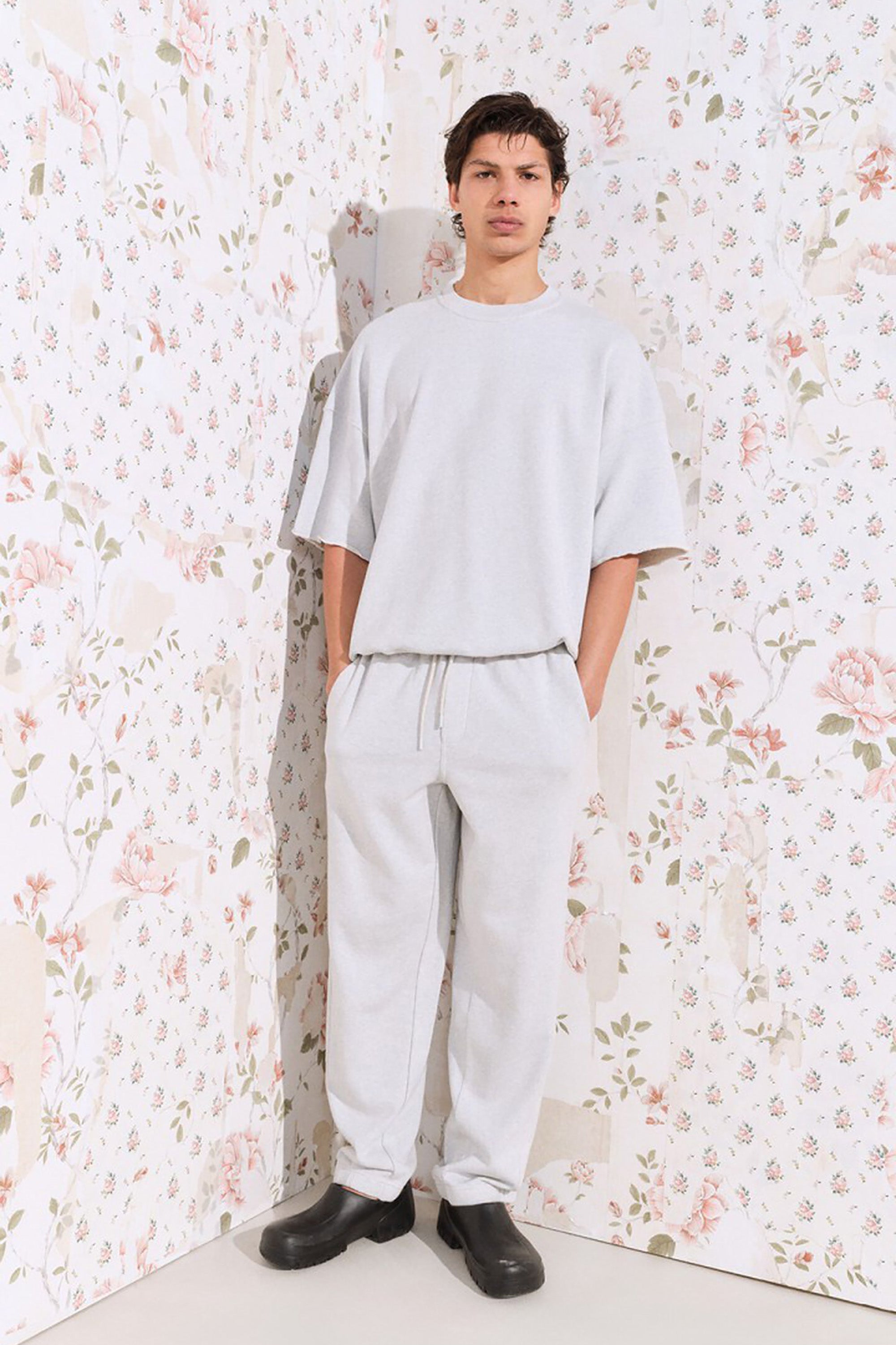 Men's Dantown Sweat Tee - Sky Blue Melange