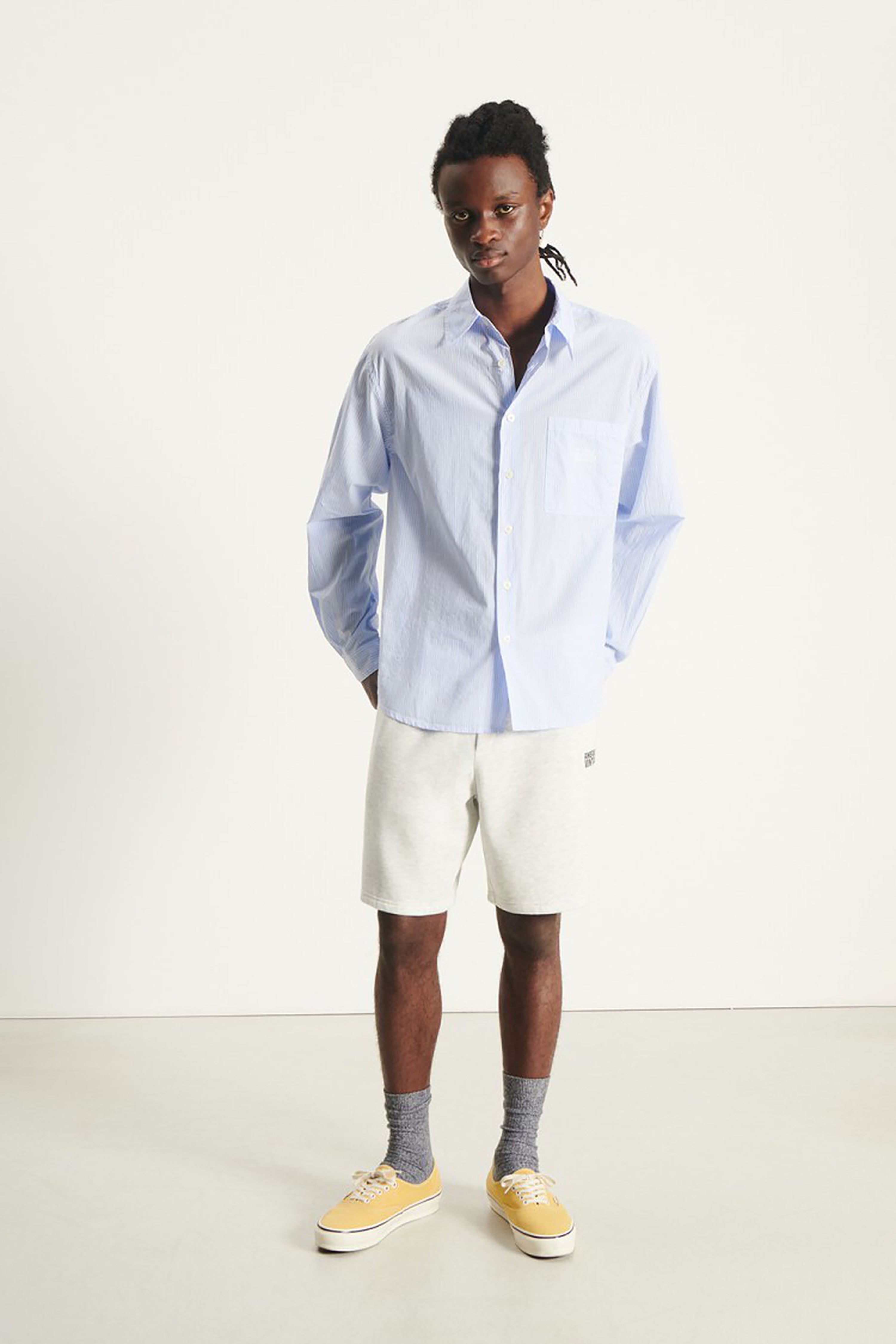 American Vintage Men's Eluabird Shirt - Blue Stripes | RUM Amsterdam