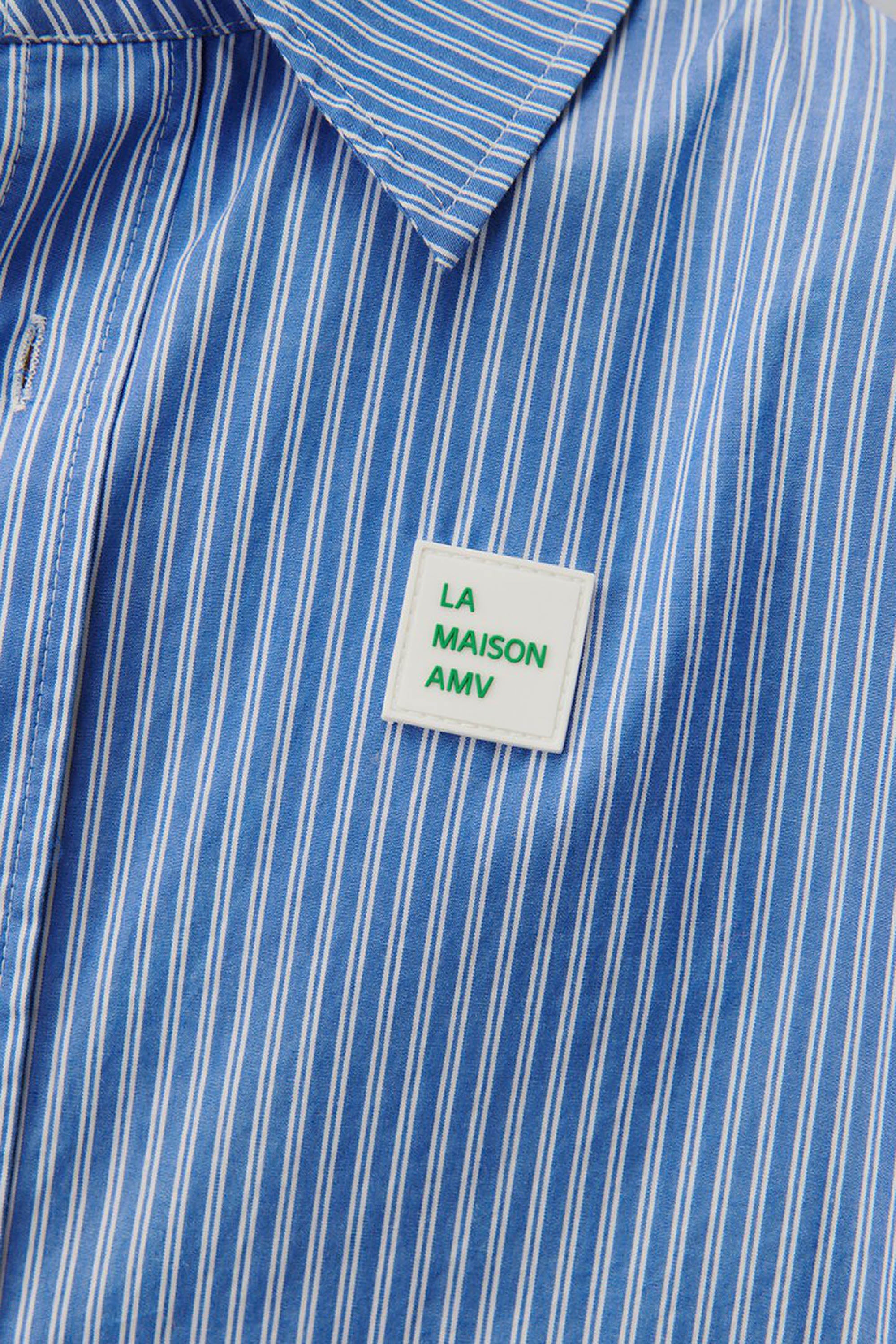  Men's Zatybay Shirt - Aqua Stripes - RUM Amsterdam